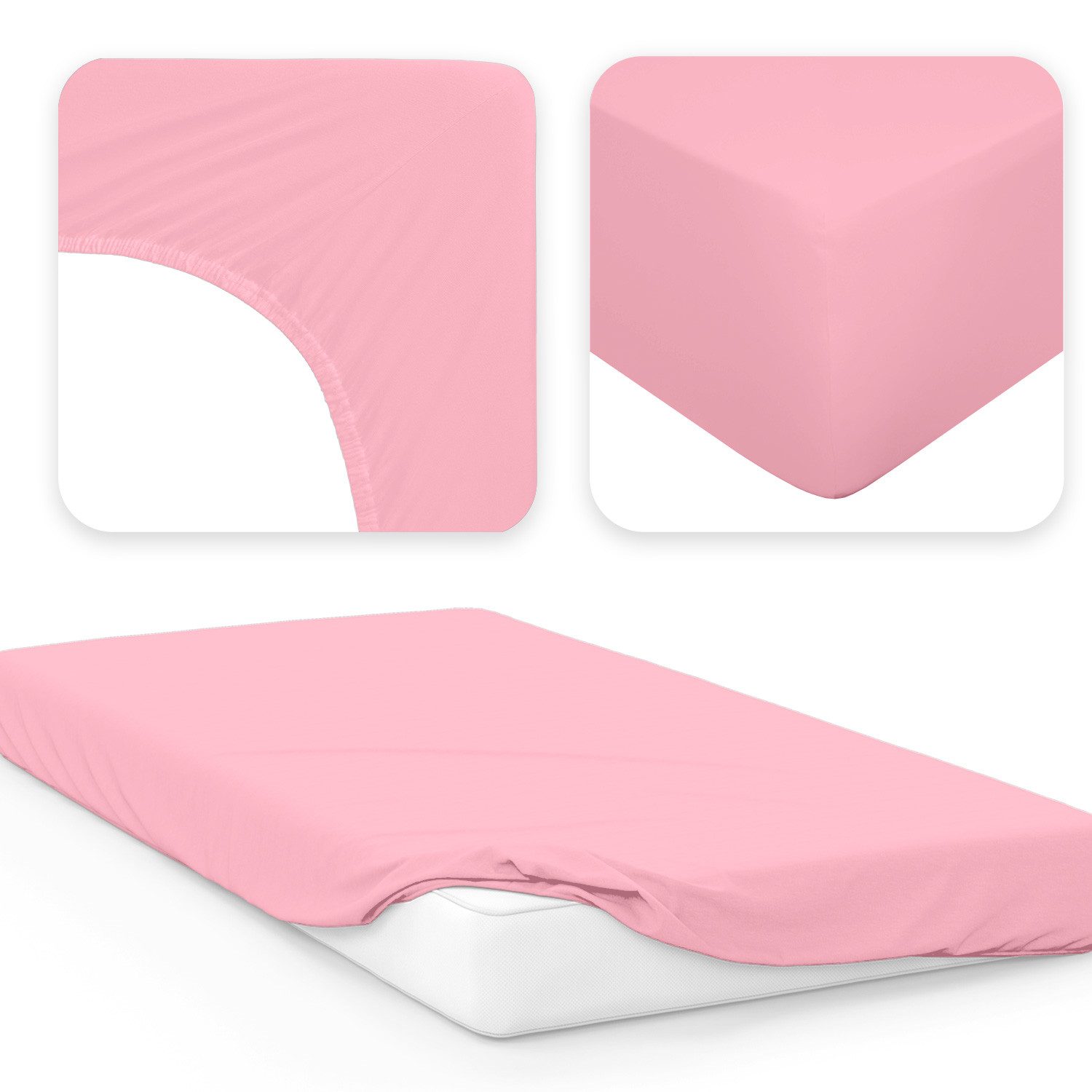 Jacobson Spannbettlaken BOXSPRING & ÜBERLÄNGE aus 100% Baumwolle, für hohe günstig online kaufen