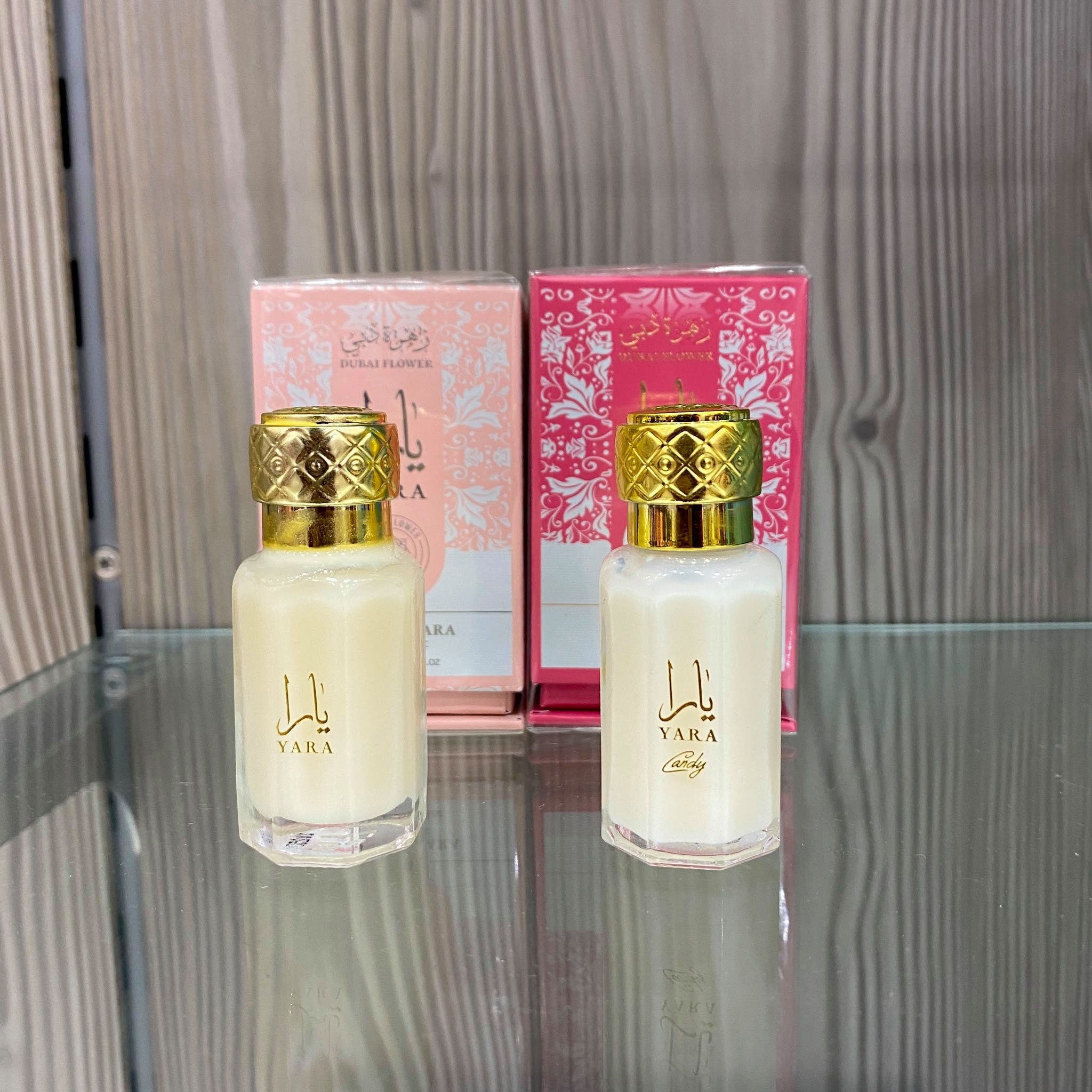 Dubai Flower Öl-Parfüm Yara & Yara Candy Musc Tahara - Luxuriöses Parfümgel-Duo für Damen, 2-tlg.
