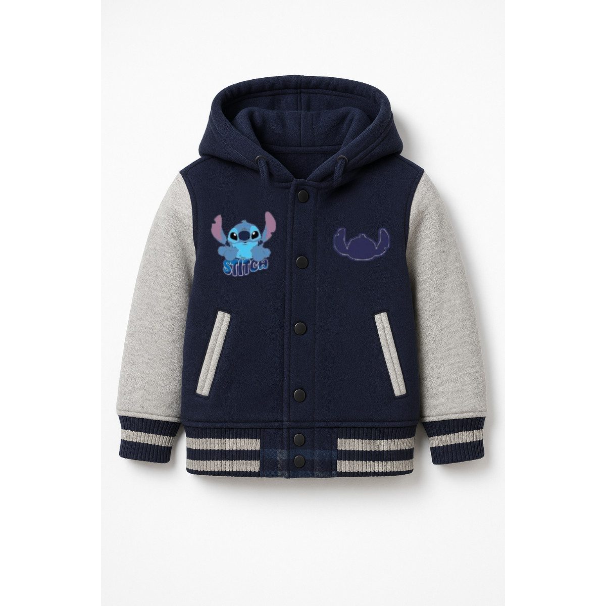 Lilo & Stitch Kapuzensweatjacke Kinder Sweatjacke mit Kapuze – bequeme Jacke mit Knöpfen