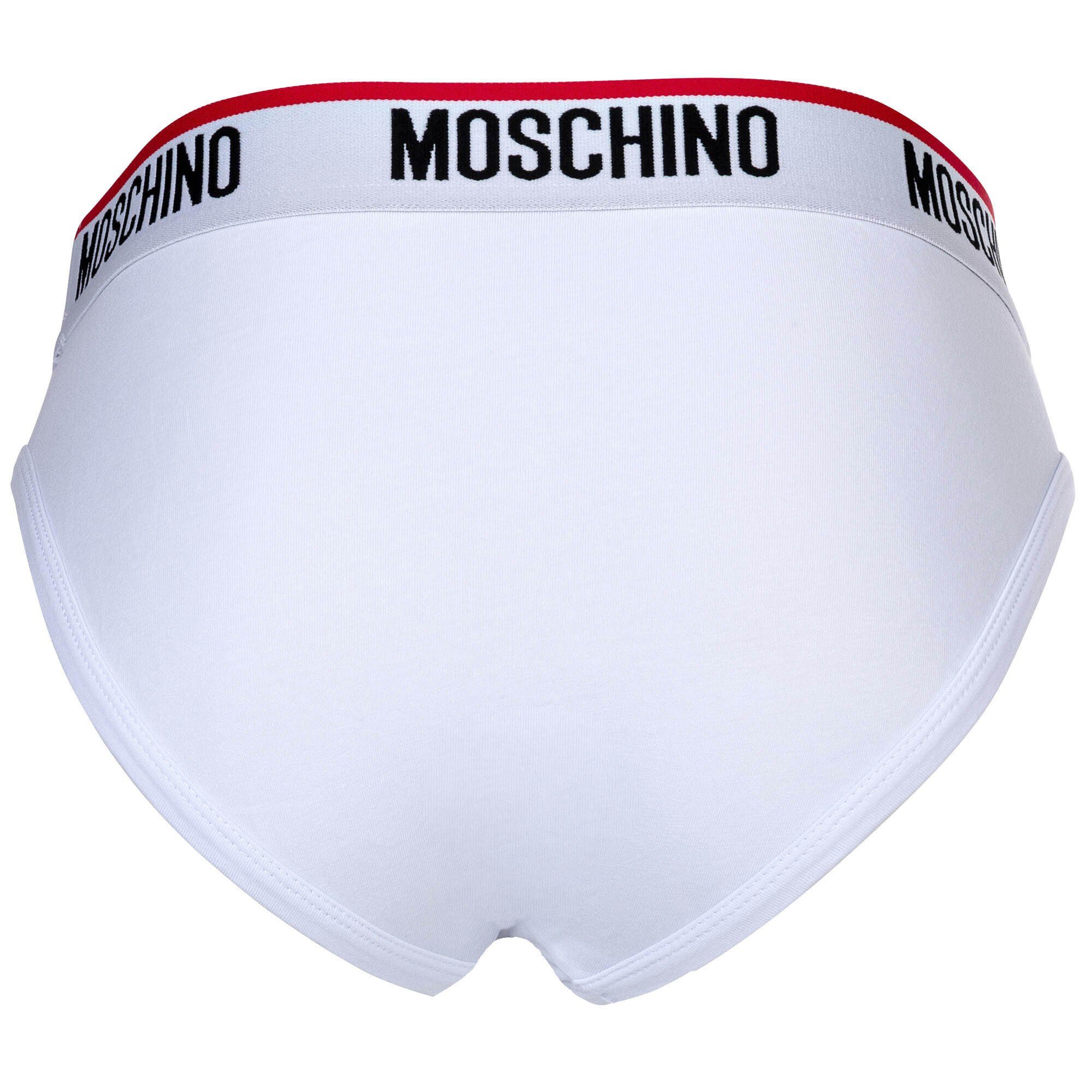 Unterhose 2er - Slips Weiß Herren Pack Slip Micro Moschino