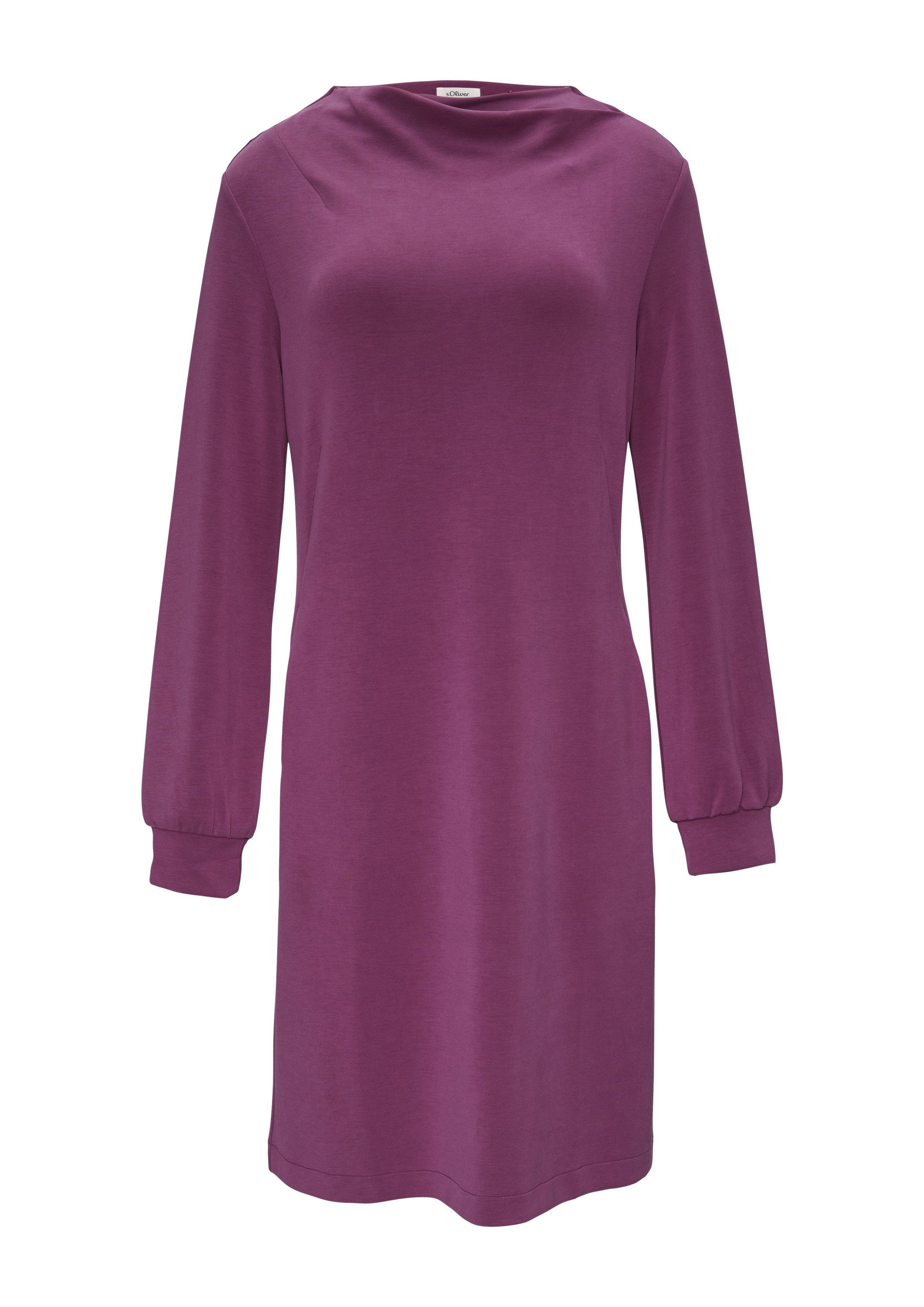 s.Oliver Minikleid Kleid Sweat-Kleid mit gelegtem Kragen