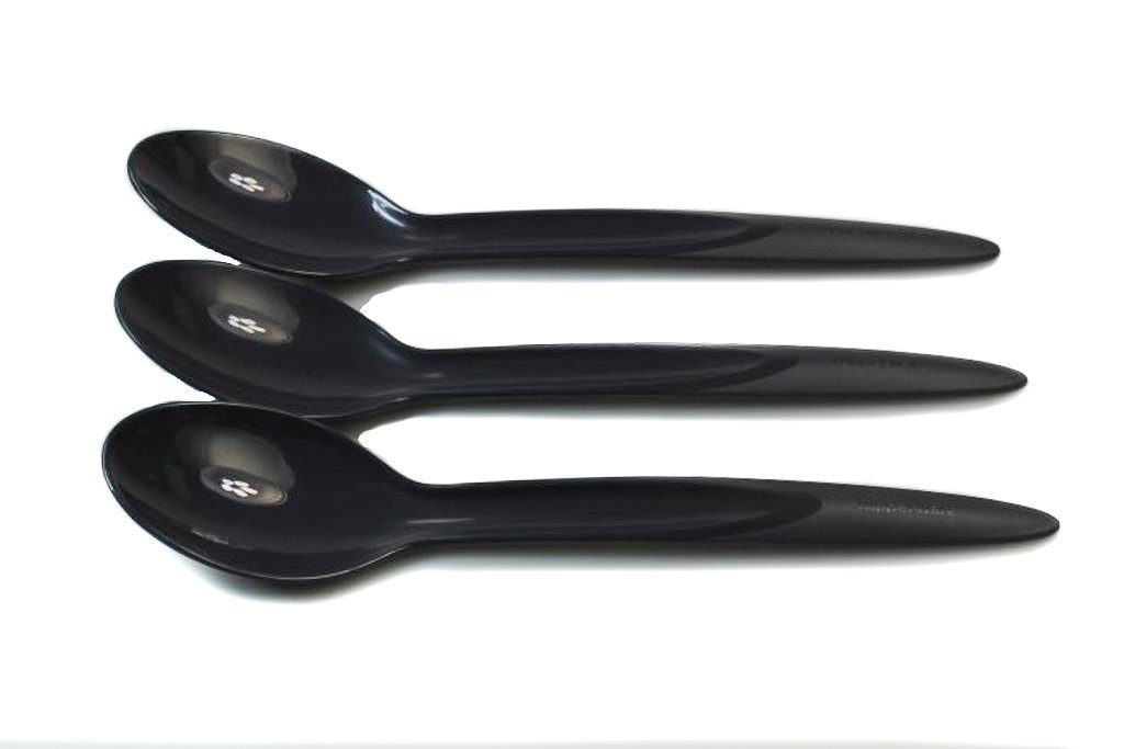 Tupperware Griffbereit Servierlöffel – 4 Stück, Schwarz-gelb, 29,8 Cm, Spülmaschinenfest Bis 200°C