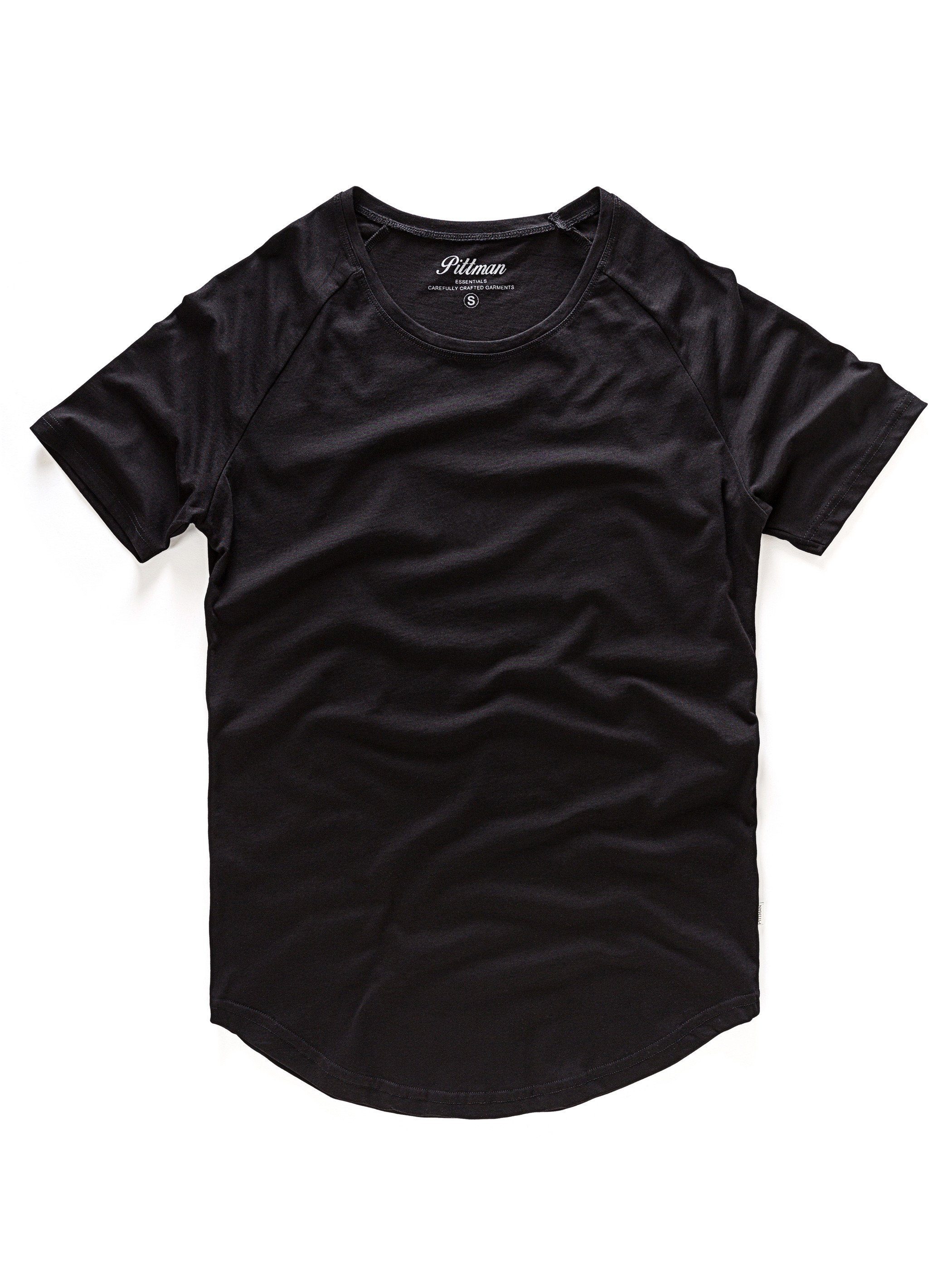 Pittman T-Shirt 3-Pack Herren (Set, Rundhals 1640073) T-Shirt Finn Schwarz Oversize T-Shirt 3er-Pack) (Black