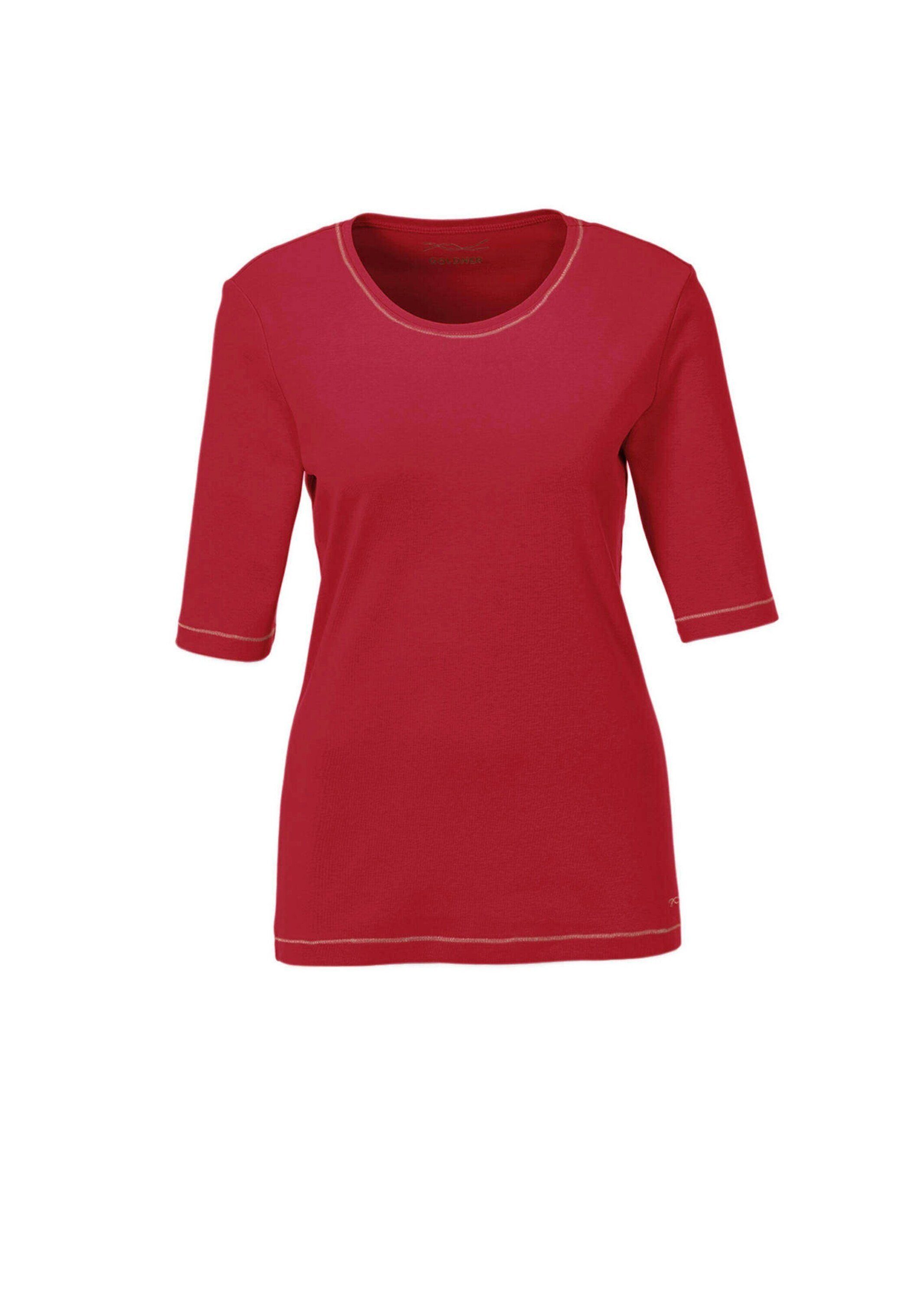 GOLDNER T-Shirt Basic T-Shirt aus reiner Baumwolle