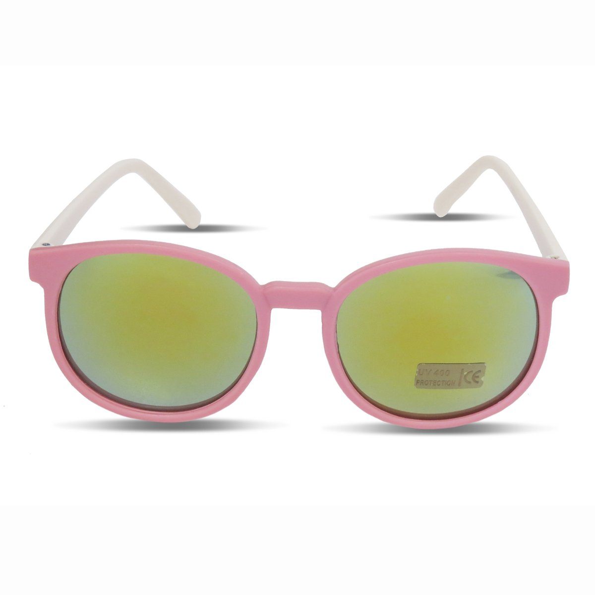 Originelli Sommer Sonnenbrille Trend Onesize Partybrille rosa-weiss Sonnenbrille Verspiegelt Sonia