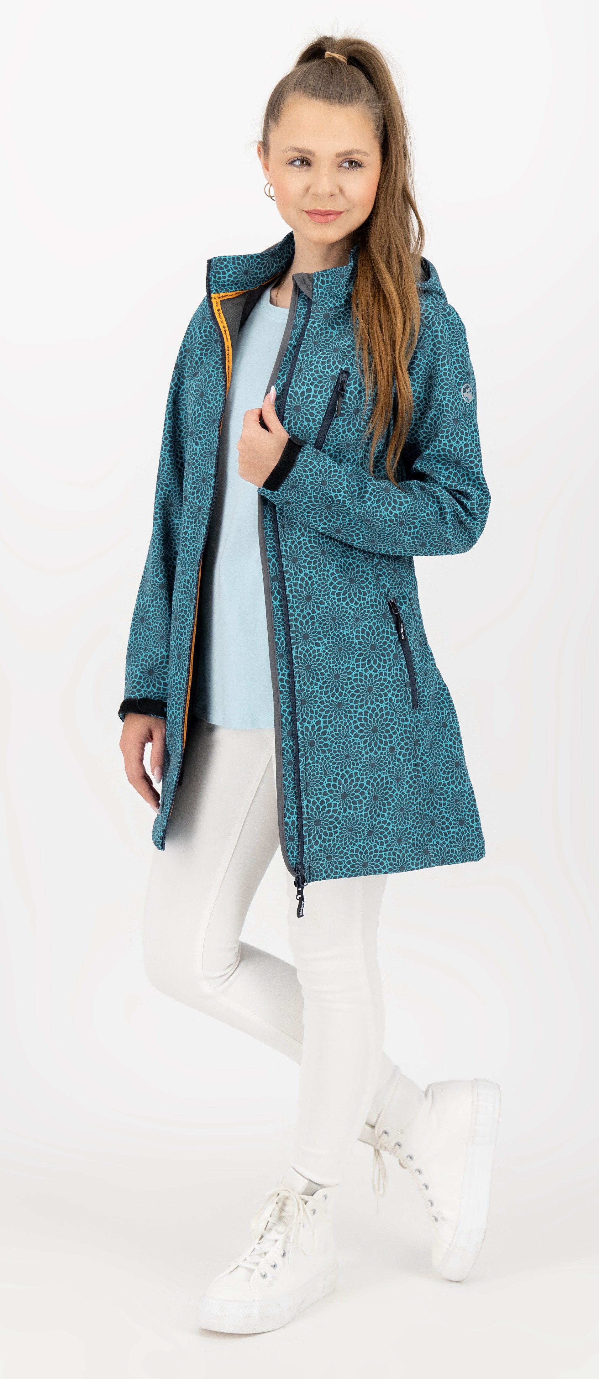DEPROC Active Softshellmantel SHELBY PEAK XII Softshell Kurzmantel Longjacket leichter Softshell Kurzmantel mit abnehmbarer Kapuze