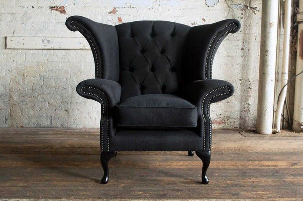 Ohrensessel Chesterfield Sessel - Klassischer Fernsehsessel im eleganten Design