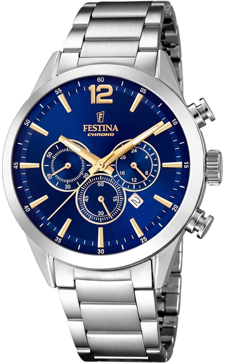 Quarzuhr Festina Herren Uhr F20343/2 Edelstahl