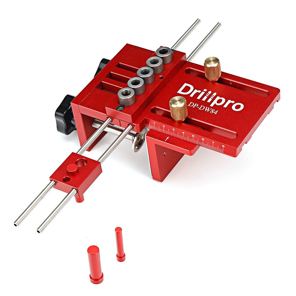 Drillpro Lochstanzer, 3 in 1 Einstellbare Holzbearbeitung Bohrlochsuchgerät Set
