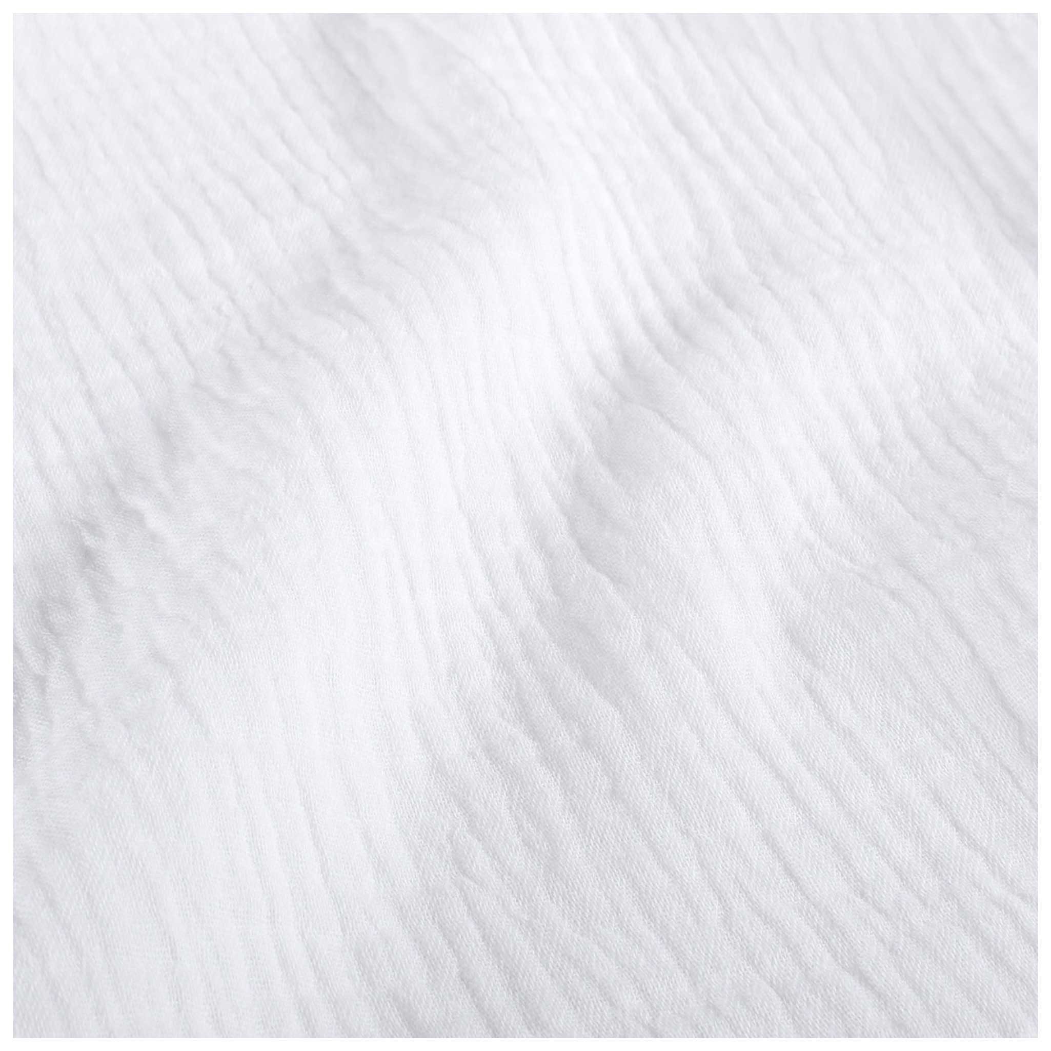 maDDma Stoff Musselin Bio Organic ab 1m Baumwollstoff Double Gauze Mulltuch, weiß