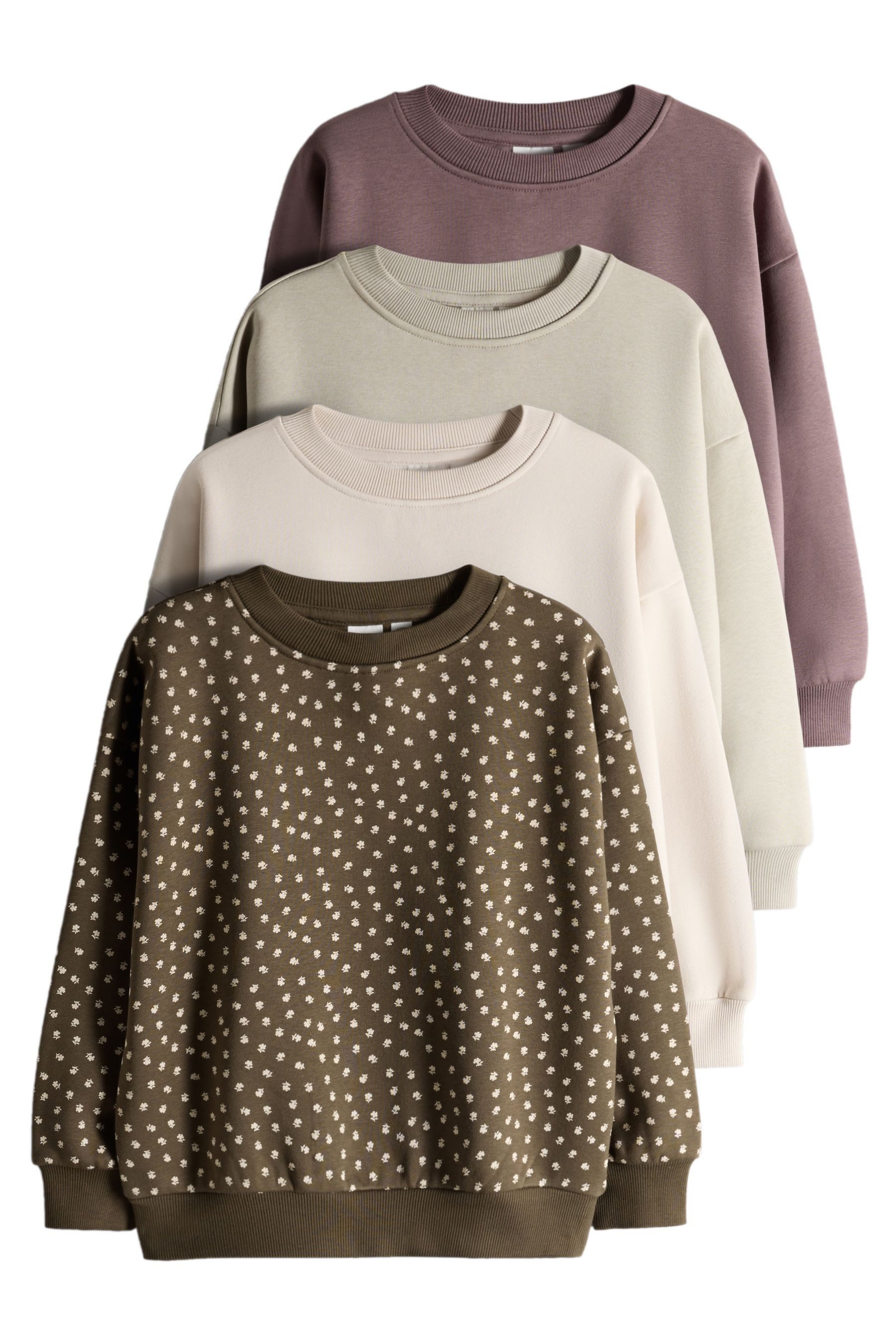 The Set Sweater The Set Relaxed Fit Rundhals-Sweatshirts, 4er-Pack (4-tlg)
