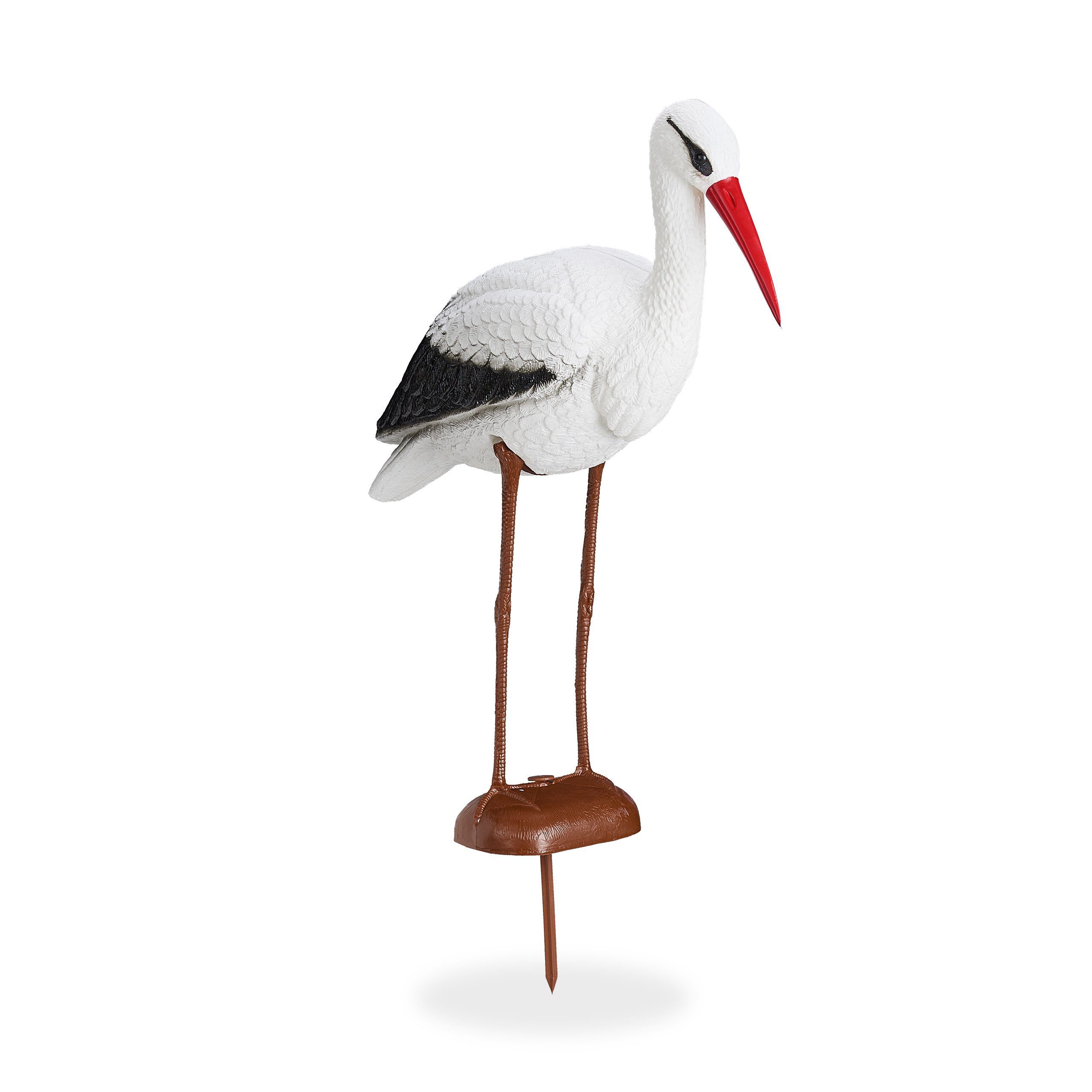 relaxdays Gartenfigur Gartenfigur Storch