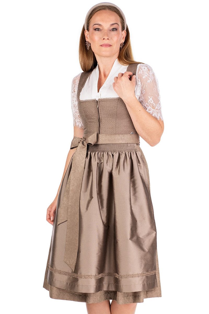 MarJo Dirndl Midi Dirndl 2tlg. - MAUTH - haselnuss günstig online kaufen