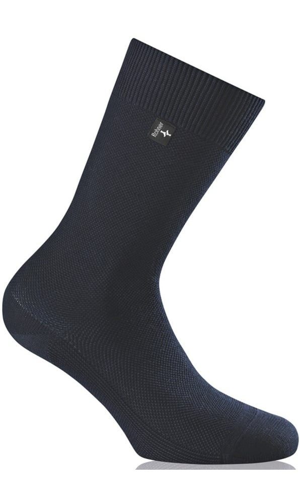 Rohner Socks Businesssocken Crew Capri schwarz Herren - 1 Paar