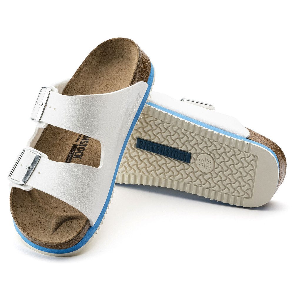 Birkenstock Sandale Arizona Super Grip, Birko-Flor, weiß Pantolette Rutschfeste Sohle & flexible Riemen – perfekt für täglichen Komfort – Bild 2 von 5