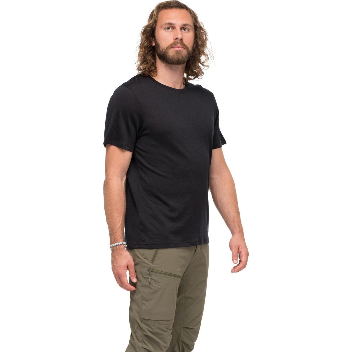 Bergans Kurzarmshirt Whenever Merino Tee Men Perfektes T-Shirt für Outdoor-Aktivitäten mit Merinowolle und Lyocell