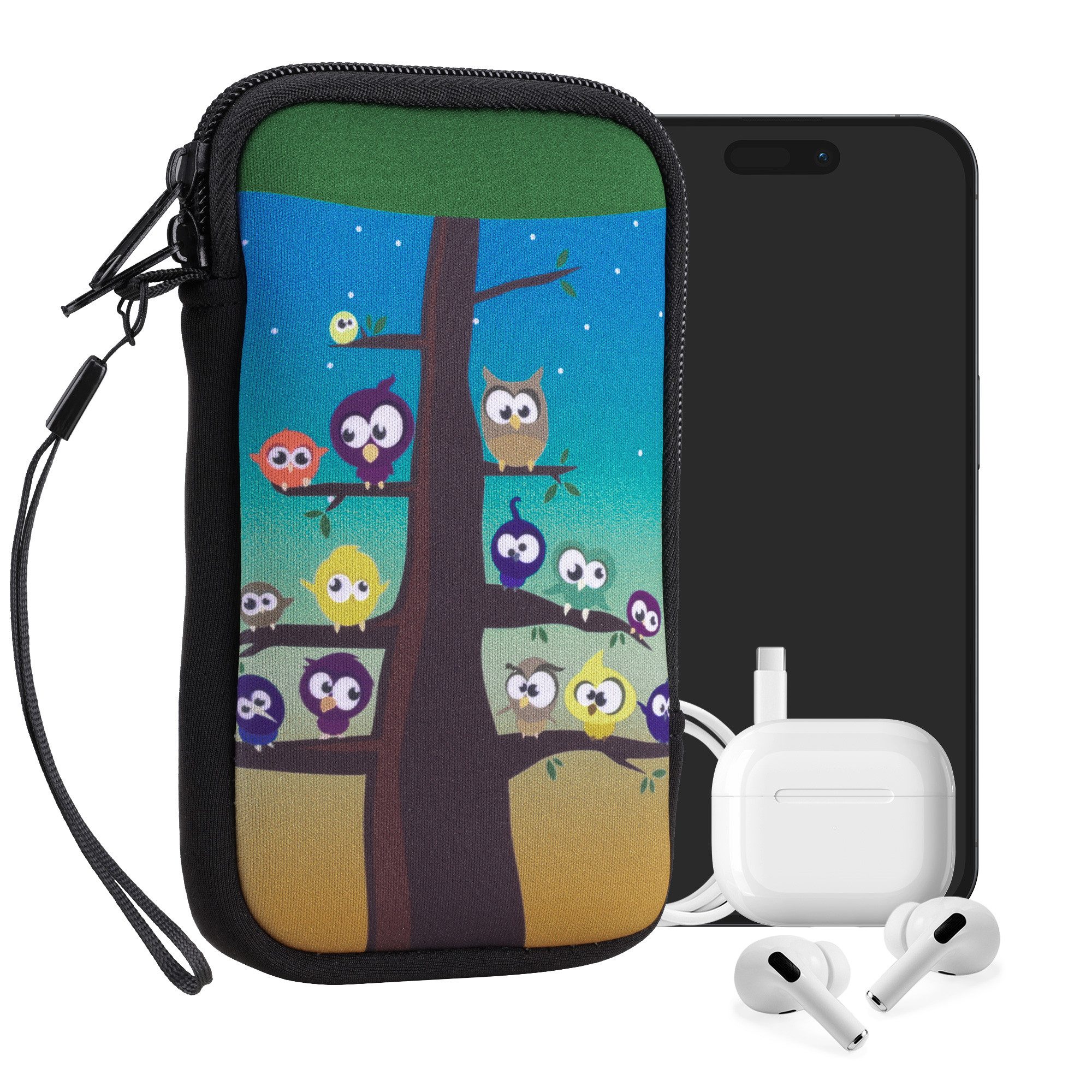 kwmobile Handytasche Handytasche für Smartphones L - 6,5" (1-tlg), Neopren Handy Tasche Hülle Cover Case Schutzhülle