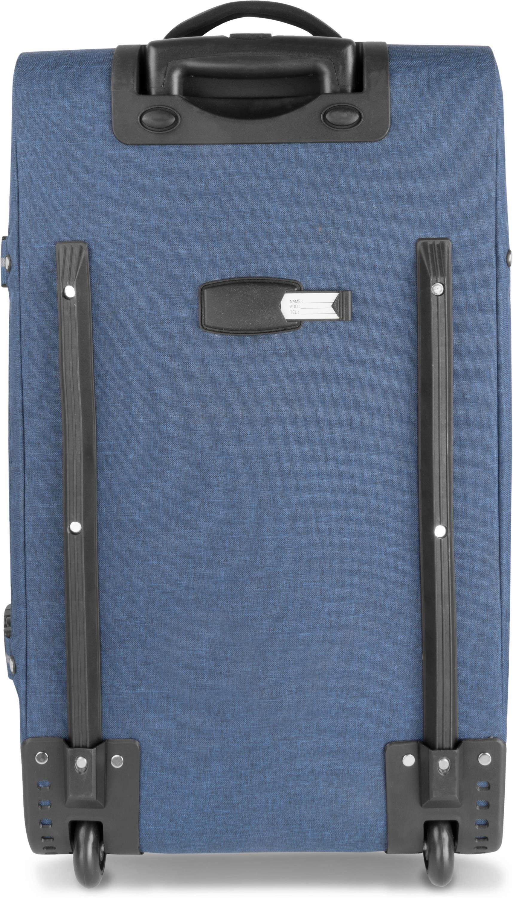 Trolley clevere Aurori normani Blau/Grau Reisetasche mit Reisetasche Handgepäckmaß Fächeraufteilung 45, mit