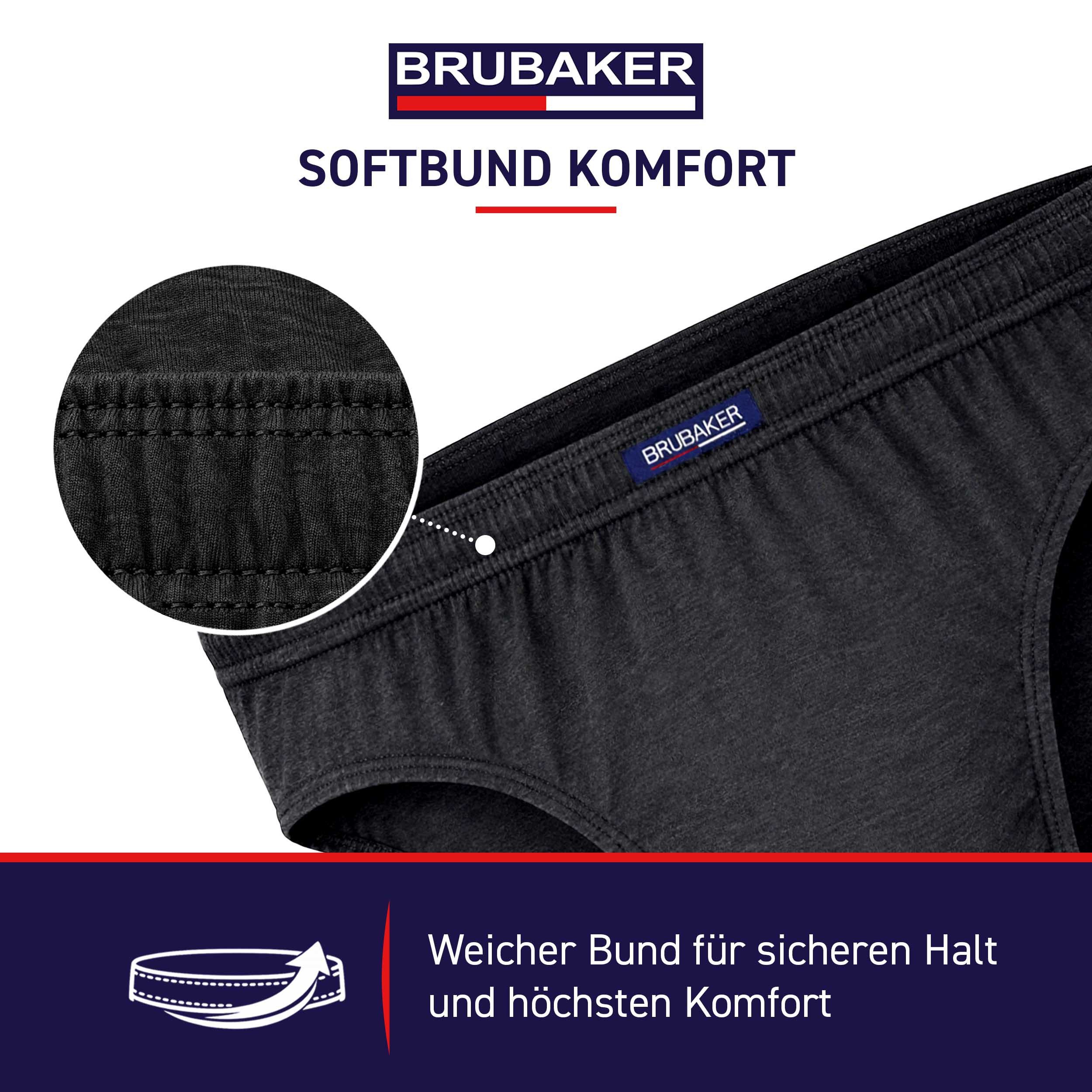 BRUBAKER Slip Herren Unterhose aus Baumwolle (Spar-Pack, 7-St., 7er-Pack) Großpackung Männer Unterwäsche, sehr bequeme Passform – Bild 4 von 5