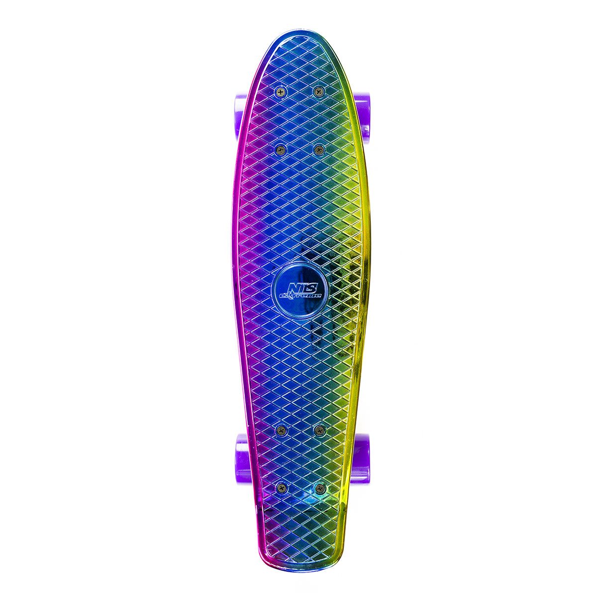 NILS EXTREME Skateboard Pennyboard Minilongboard Rainbow Electrostyle