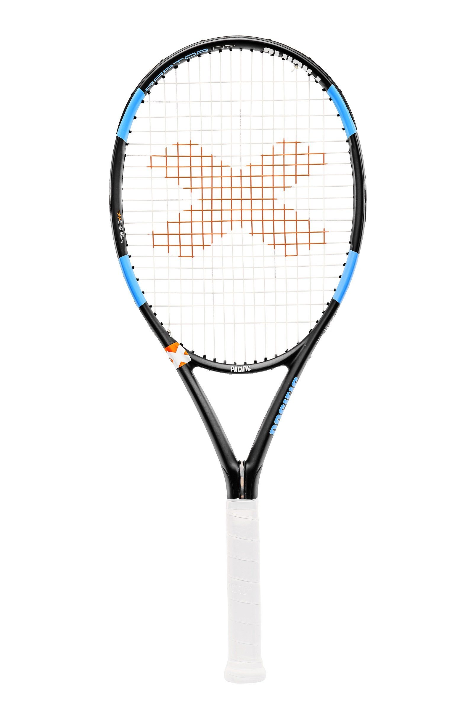 Pacific Tennisschläger BXT Raptor 107in/275g/Komfort schwarz/cyanblau - besaitet