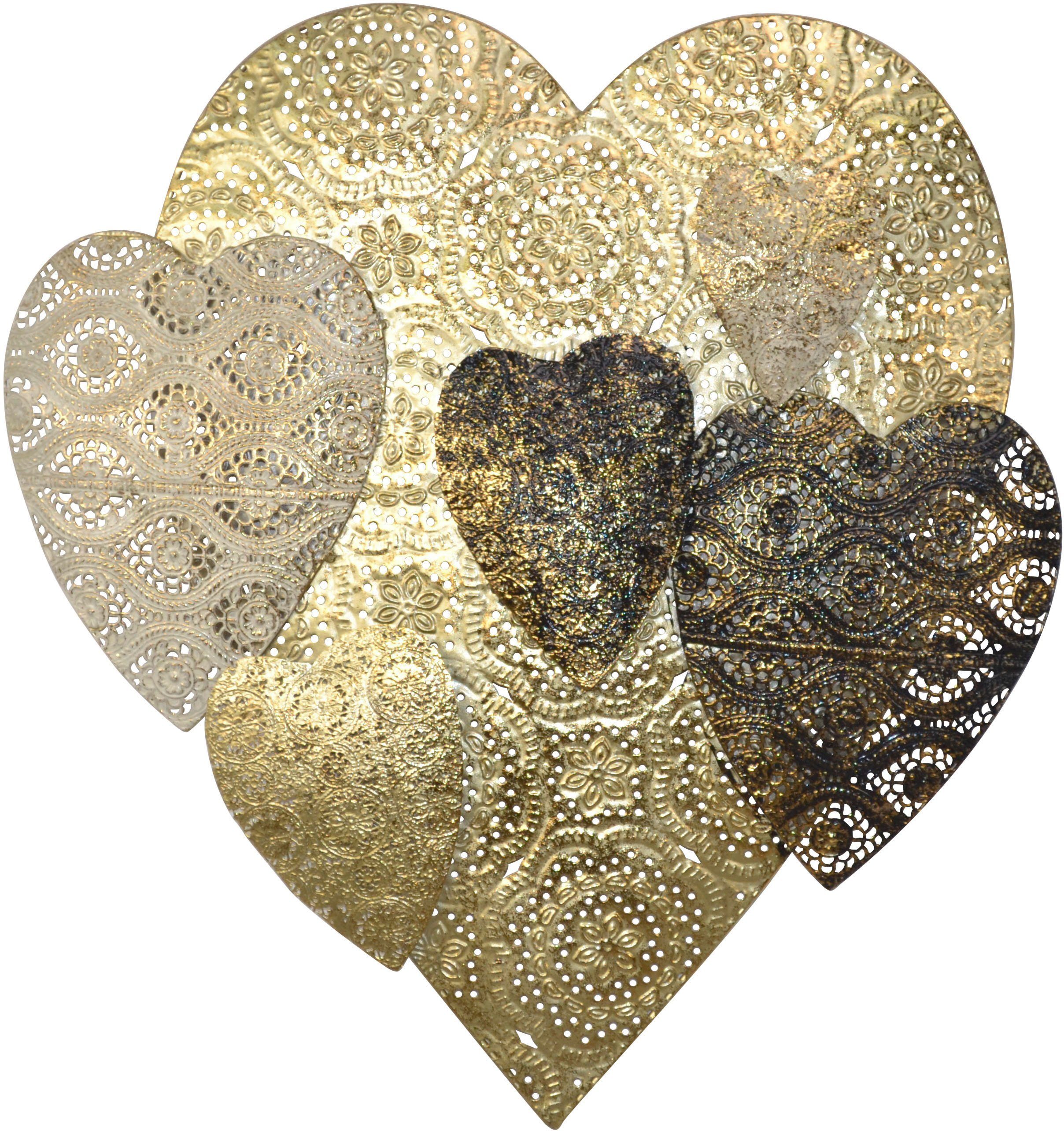 HOFMANN LIVING AND MORE Wanddekoobjekt Wanddekoration (1 St), romatische Deko mit Herzen