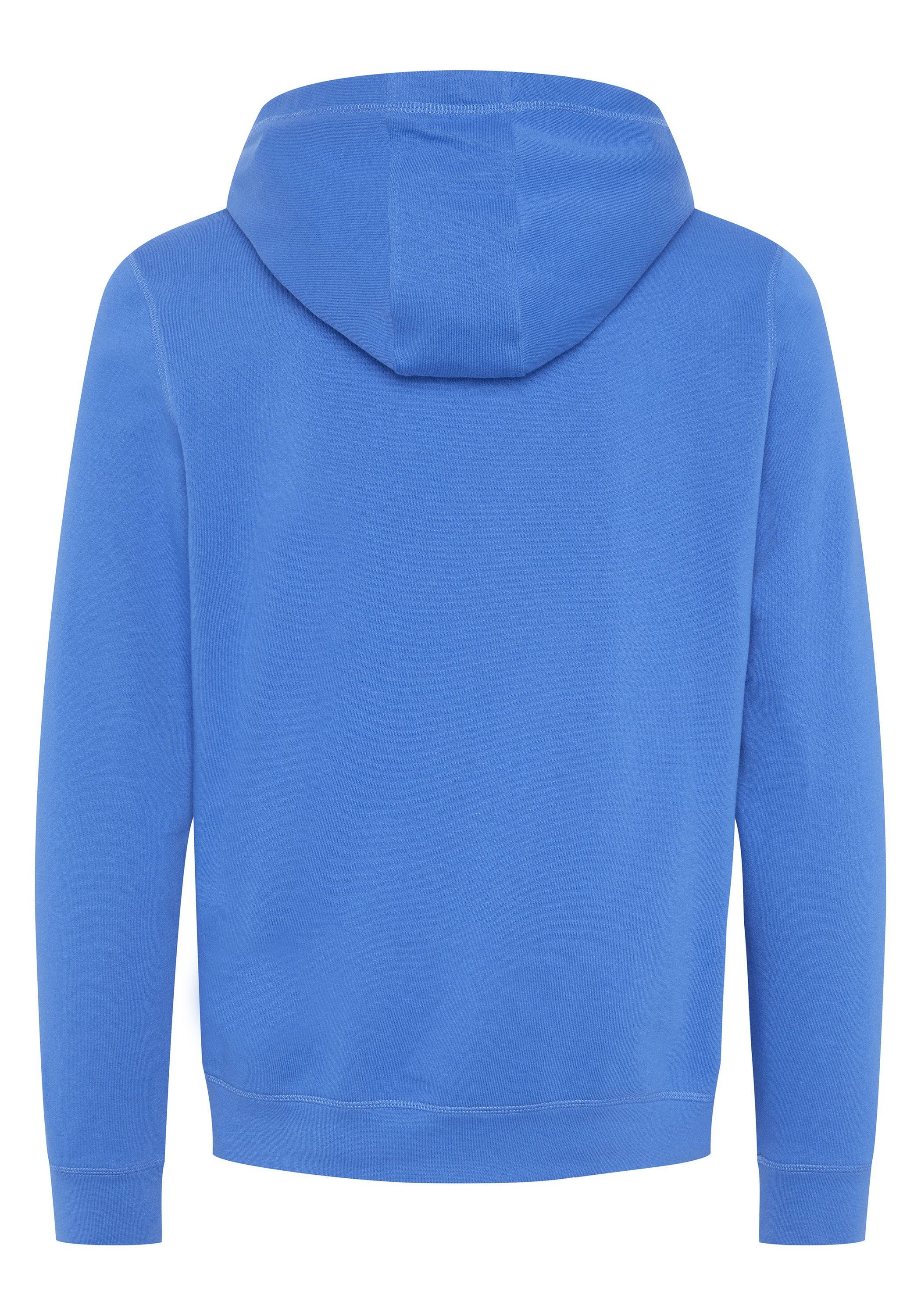 Kapuzensweatshirt aus weichem Oklahoma Materialmix 18-4048 Jeans Nebulas Blue