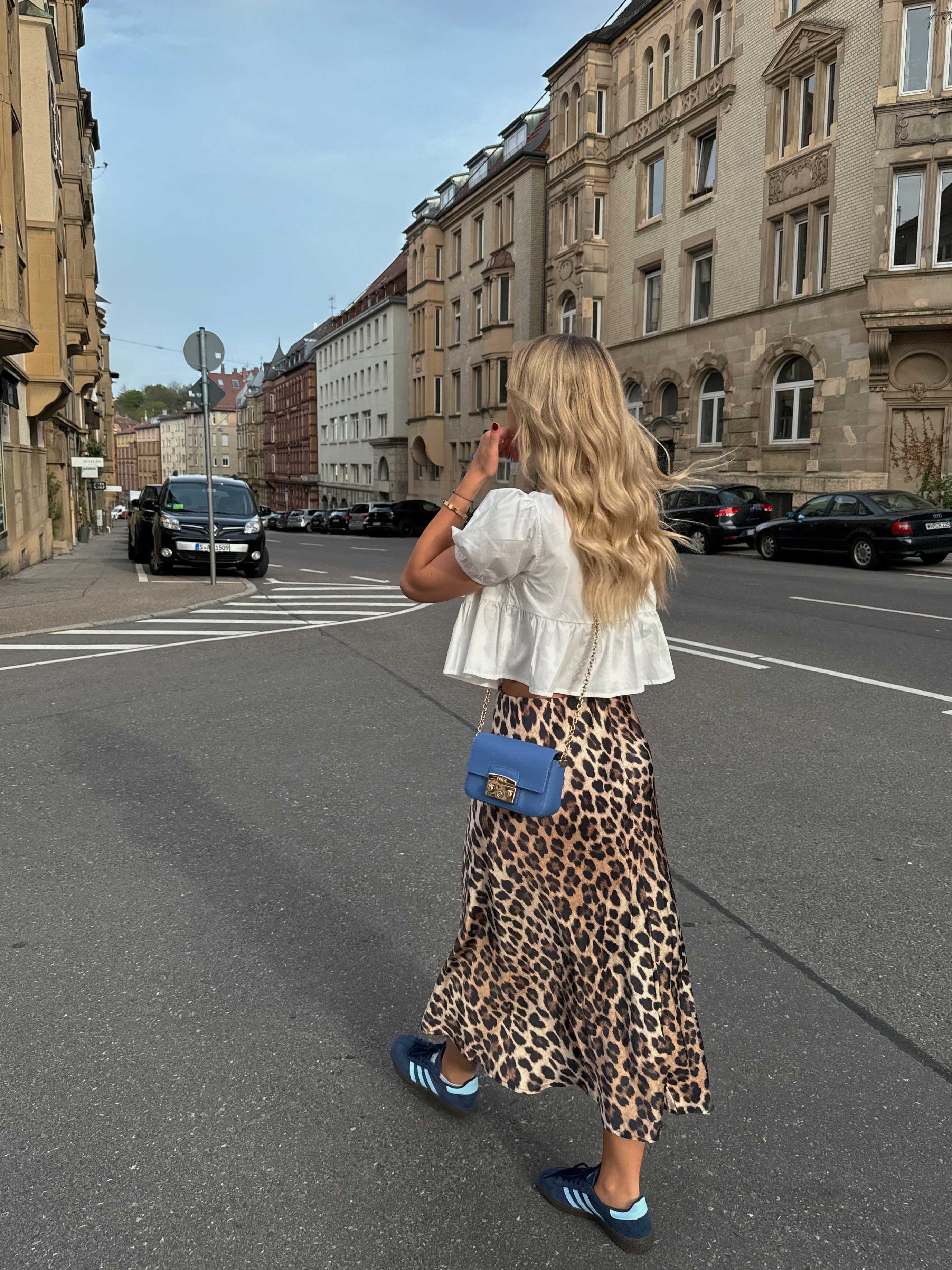 Maxirock langer Rock mit Leoprint – Animalprint – Einheitsgröße