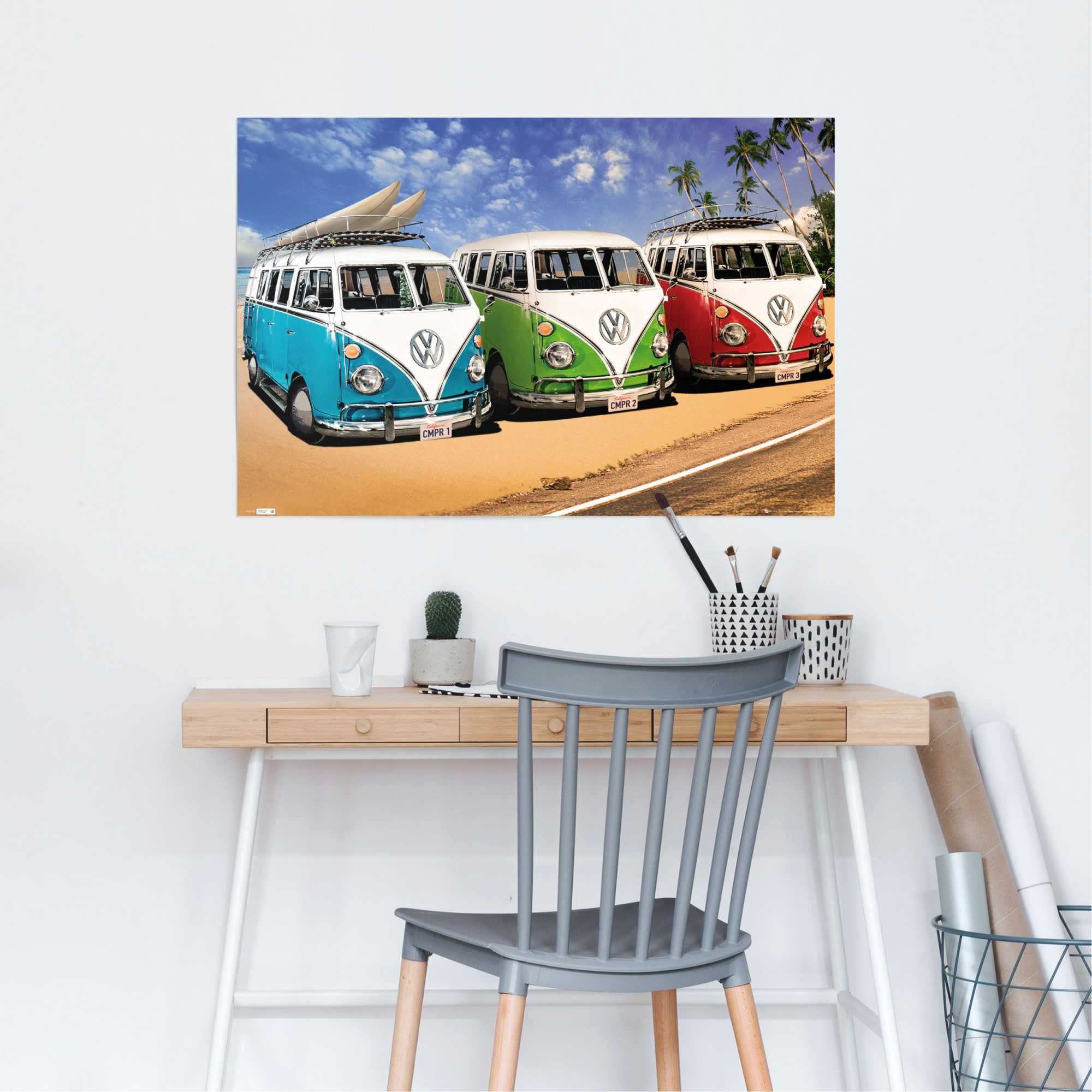 Reinders! Poster »VW Camper Camper Strand«, (1 Stück)-HomeTrends