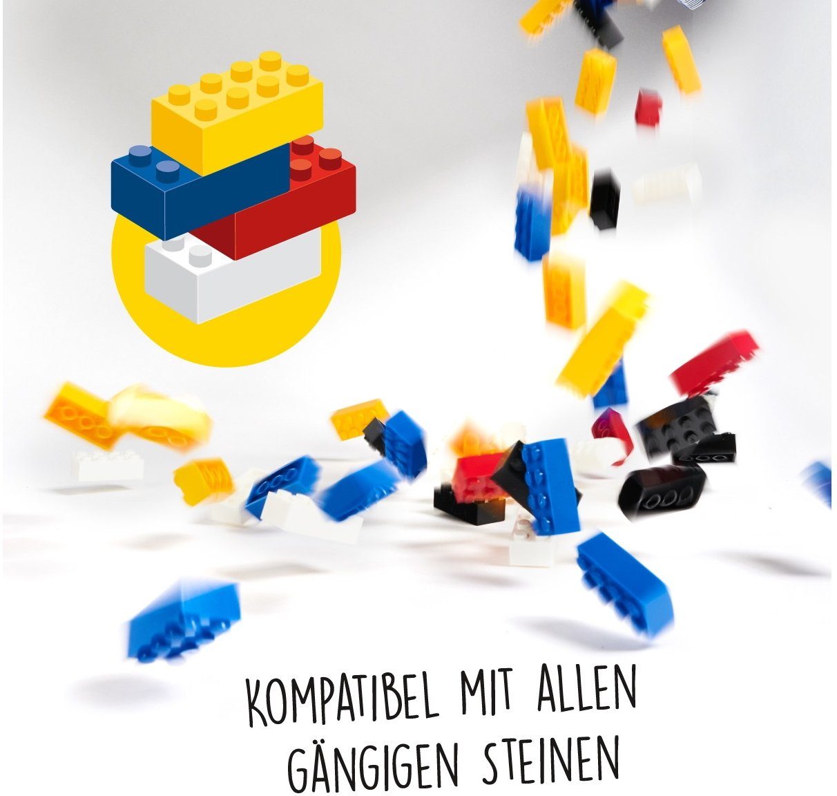 SIMBA Konstruktionsspielzeug Bausteine Blox 500 Teile 8er gelb 104118917 Spielbausteine