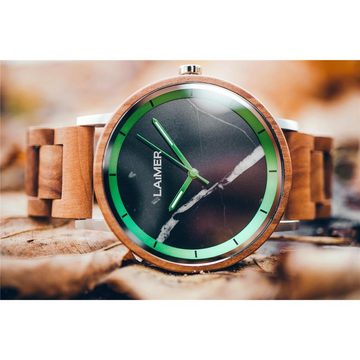 LAiMER Quarzuhr LAiMER Herren Uhr 0166 Luca Apfelholz mit Granit Vegan, (1-tlg)