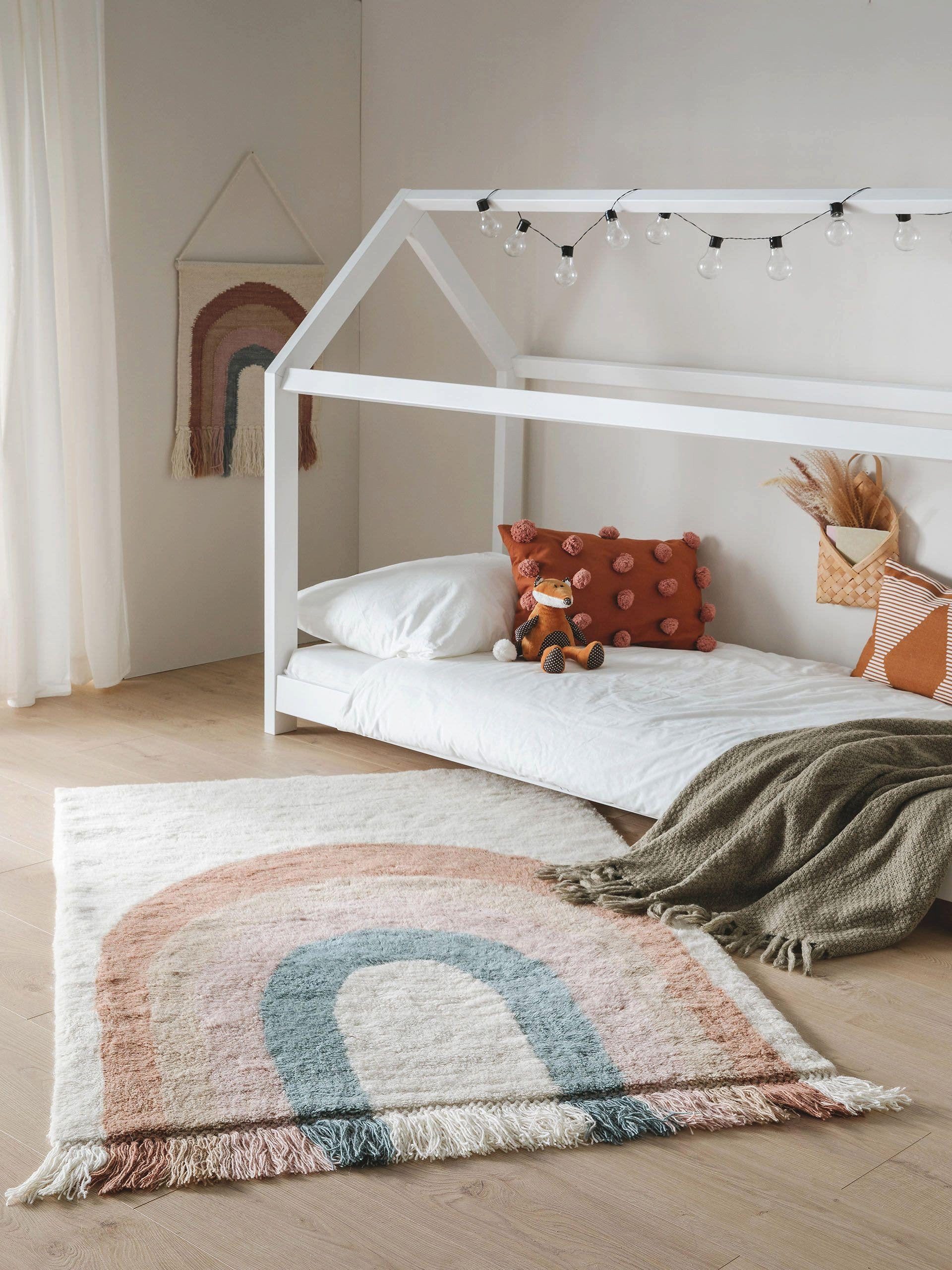 benuta Kinderteppich Rainbow, rechteckig, Höhe: 11 mm, Kunstfaser, Berber, günstig online kaufen