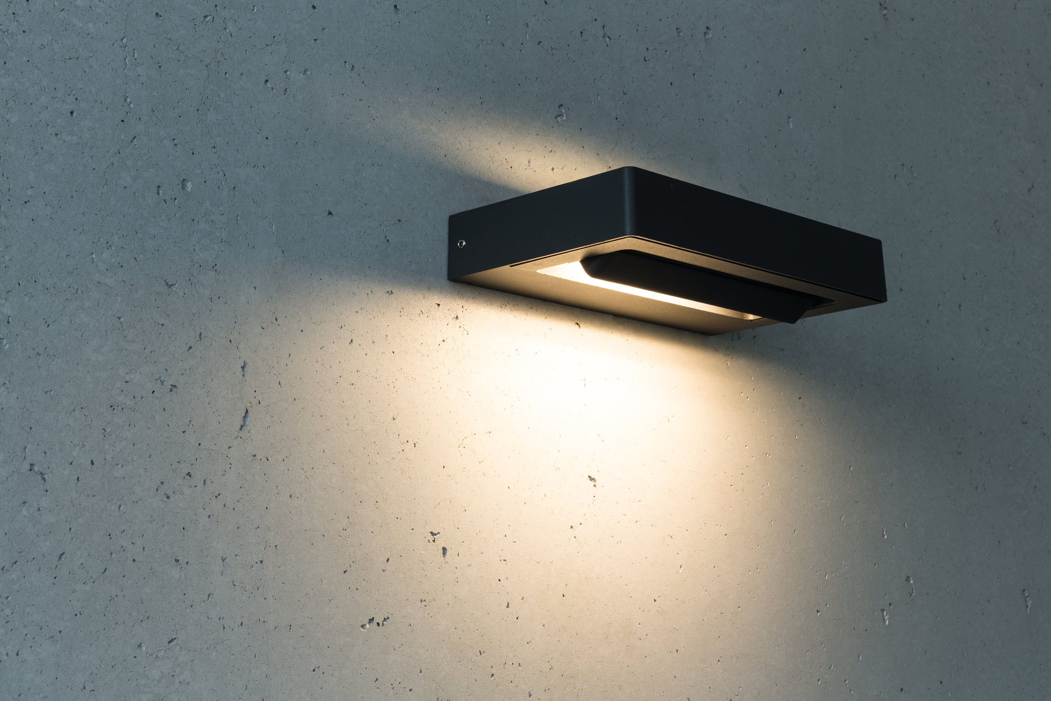HEITRONIC LED Wandleuchte Cordoba, LED fest integriert, Warmweiß, Wandlampe, Außenlampe, Leuchteinheit um 320° schwenkbar
