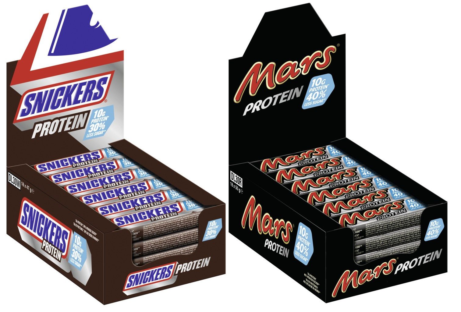 Mars Süßigkeit Protein Riegel Mix I Mars 18x50g I Snickers 18x47g