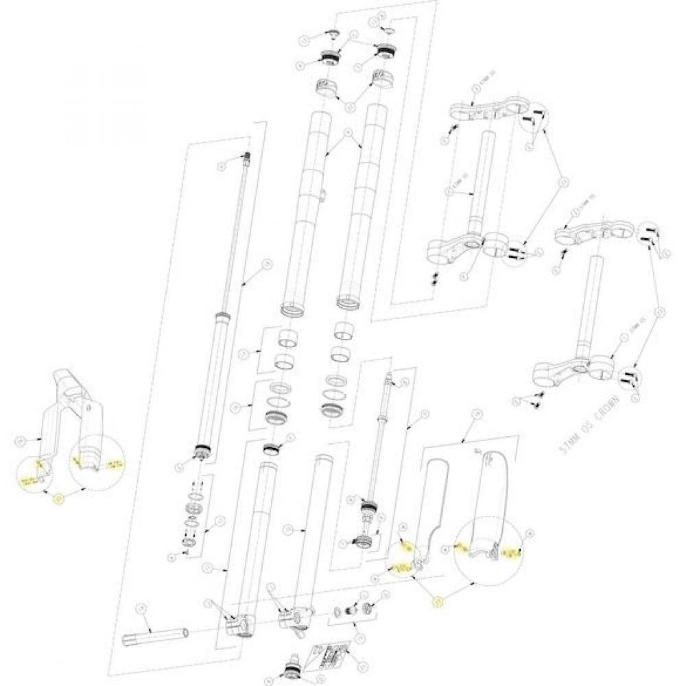 Manitou Federgabel Manitou Hardware-Kit für Dorado Pro/Expert/Comp 37 mm - Service- und T
