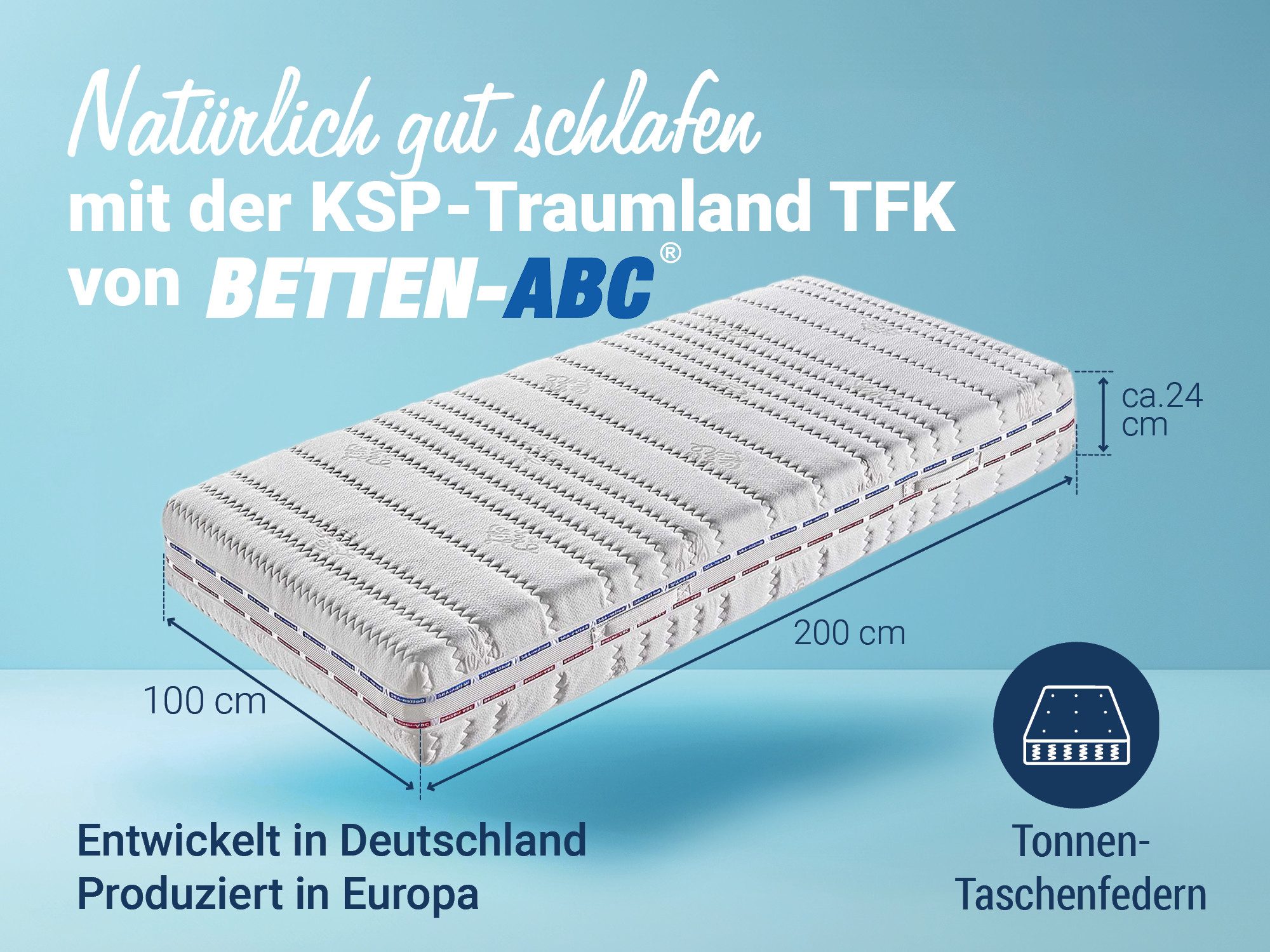 Taschenfederkernmatratze Betten-ABC - XXL-TFK, Betten-ABC, 24 günstig online kaufen