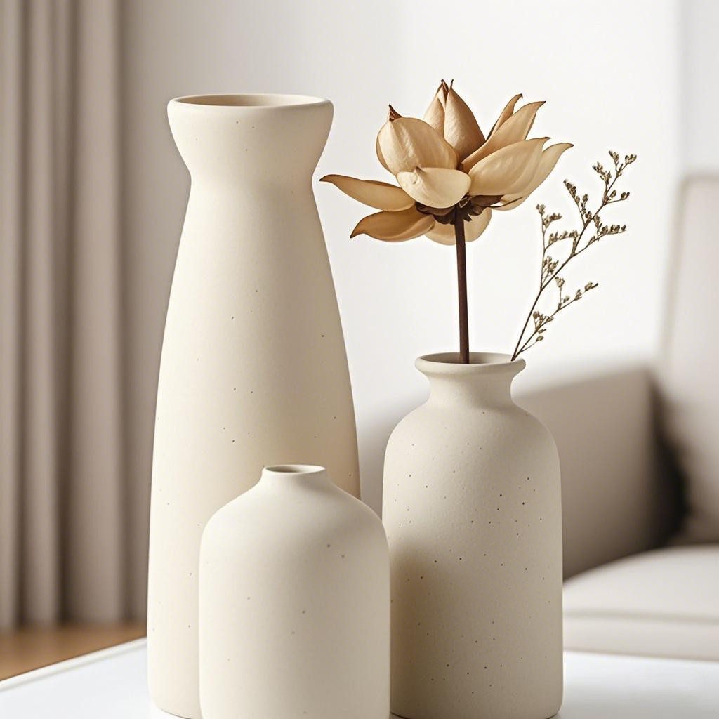 Masbekte Dekovase 3er-Set Keramik Vase, Matte günstig online kaufen