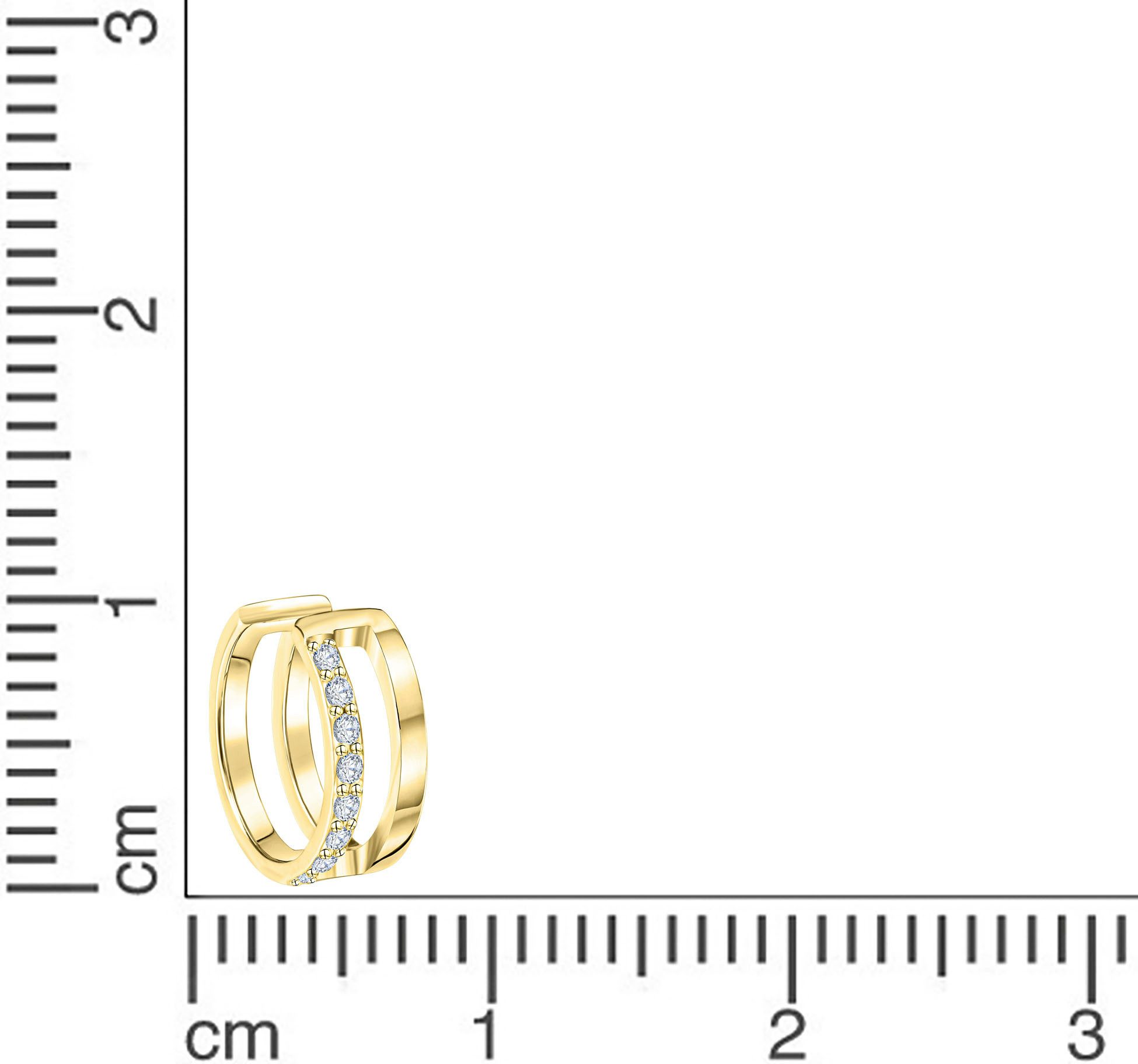 Firetti Ohrklemme Schmuck Geschenk, Ohrring, Silber 925, mit Zirkonia (synth)