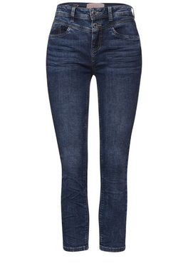 STREET ONE Slim-fit-Jeans in dunkelblauer Waschung