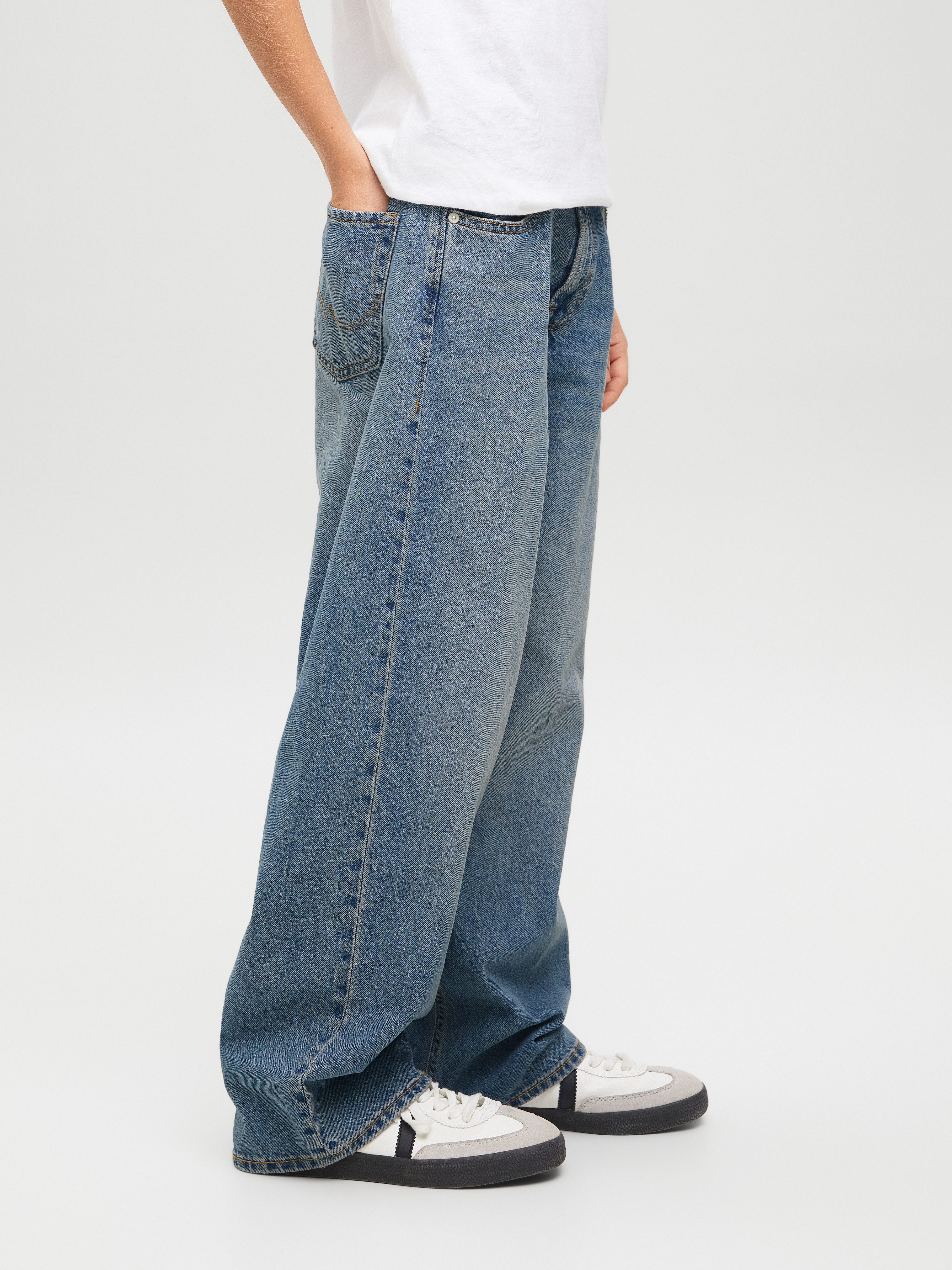 JJIRON JJORIGINAL SQ 205 NOOS JNR Jeans Baggy Fit Junior | Azul Médio