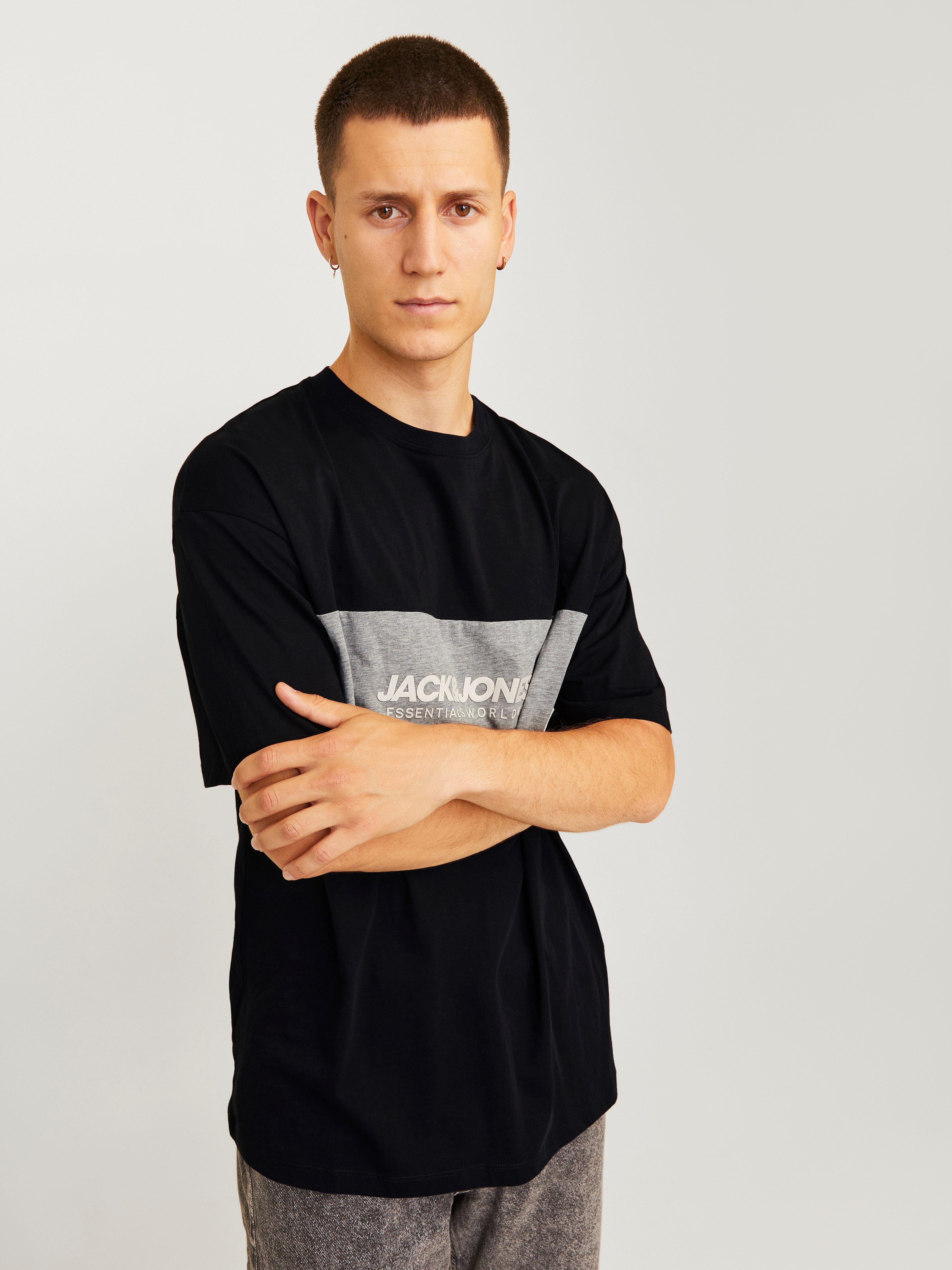 Jack & Jones Rundhalsshirt JJELEGACY BLOCKING TEE SS O-NECK NOOS günstig online kaufen