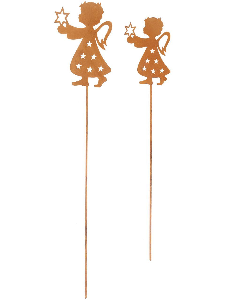 Trend Line Weihnachtsfigur TrendLine Deko Stecker Engel H: 95 cm rost
