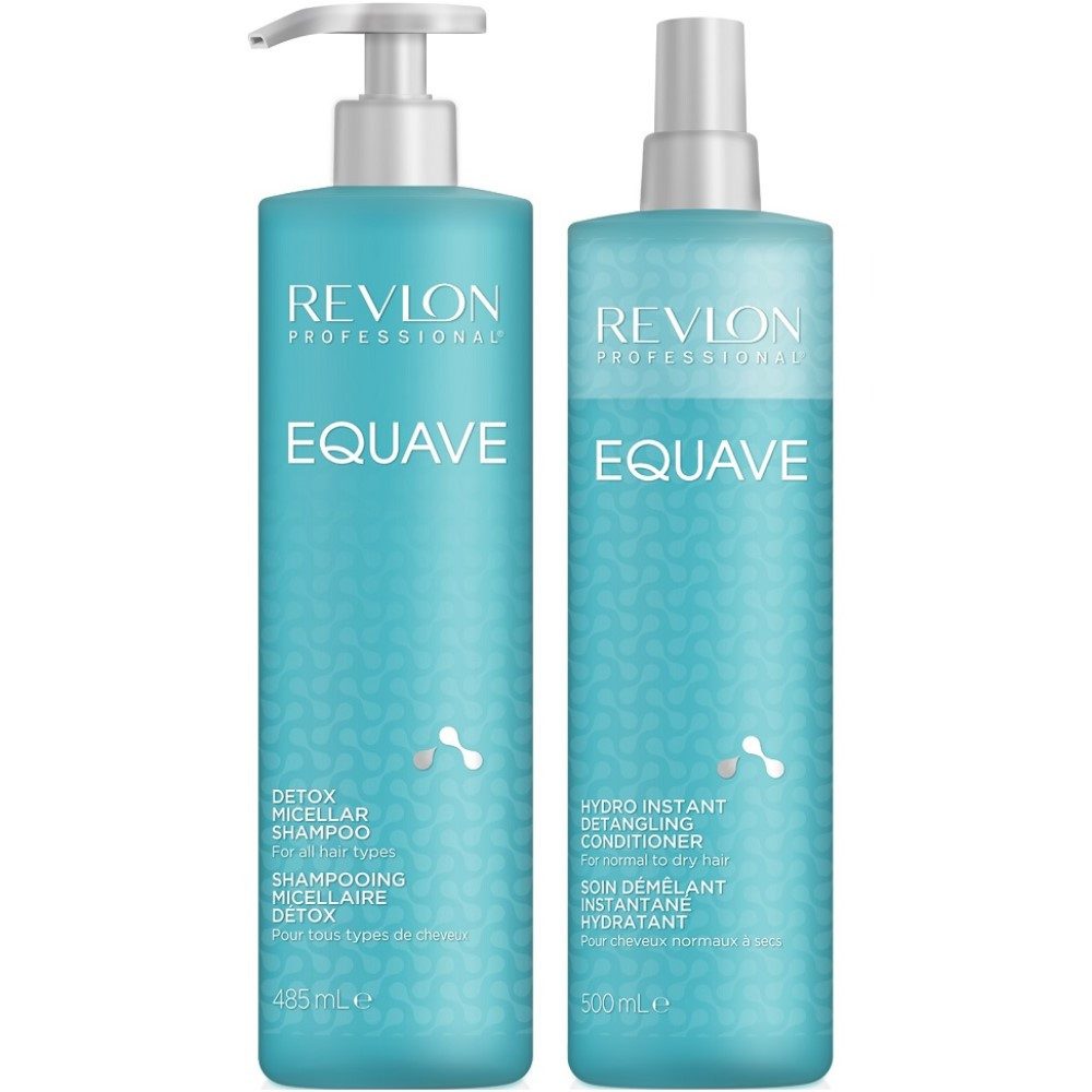 Haarpflege-Set Revlon Equave Detox Shampoo 485ml+Instant Detangling Cond. 500ml