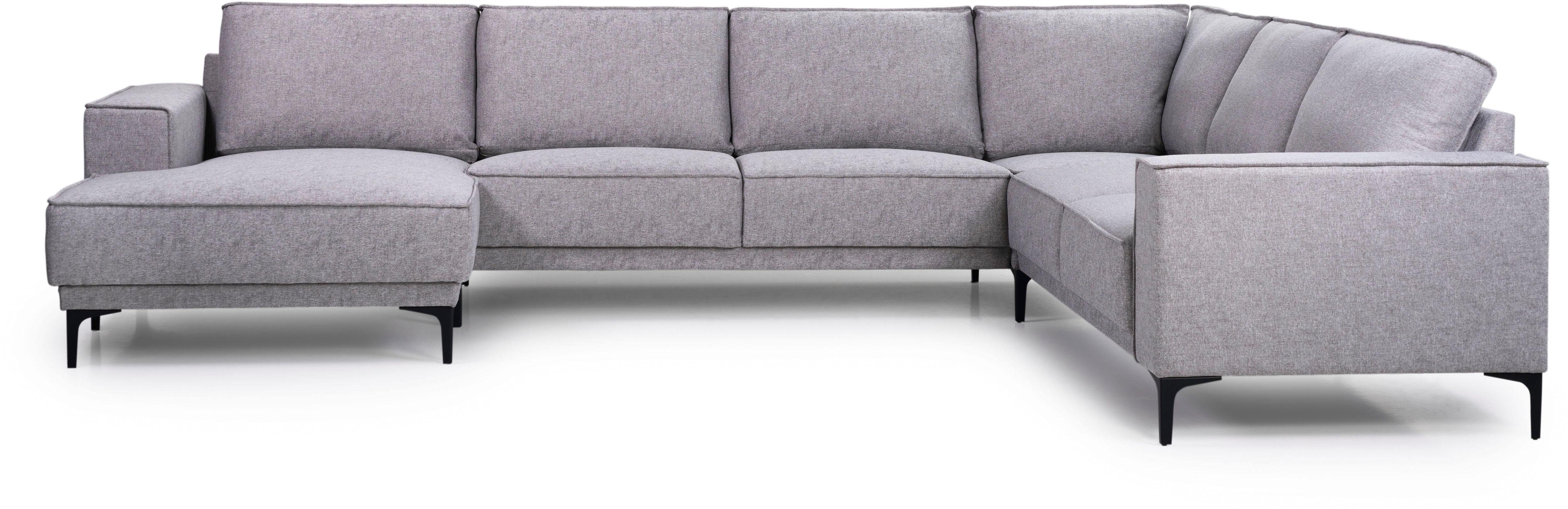 Places of Style Wohnlandschaft "XXL Sofa Oland, Struktur, Flachgewebe, Luxu günstig online kaufen