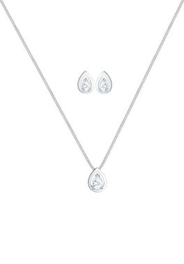 Elli Schmuckset Tropfen Drop Zirkonia Klassik 925 Sterling Silber, Tropfen