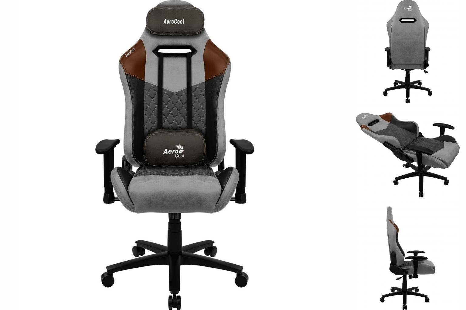 180 Schwarz AeroSuede Aerocool Bürostuhl Grey DUKE Grau Gaming-Stuhl Tan Aerocool