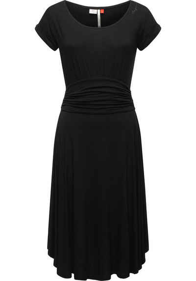 Ragwear Sommerkleid Yvone Solid leichtes Jersey-Kleid mit Taillengürtel