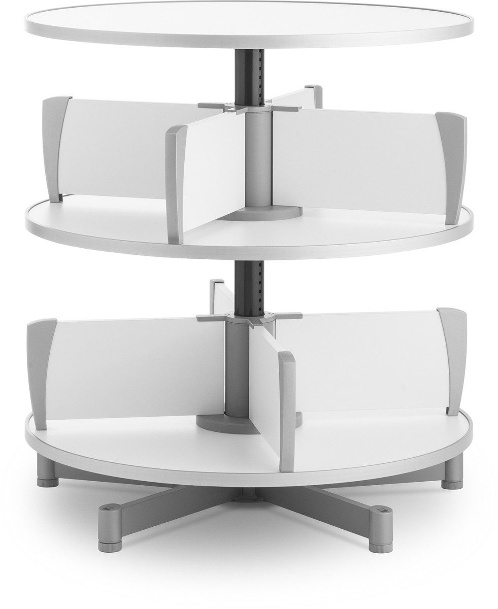 Moll Aktenschrank Ordnerdrehsäule Multifile 2 Etagen 48 Ordner weiß