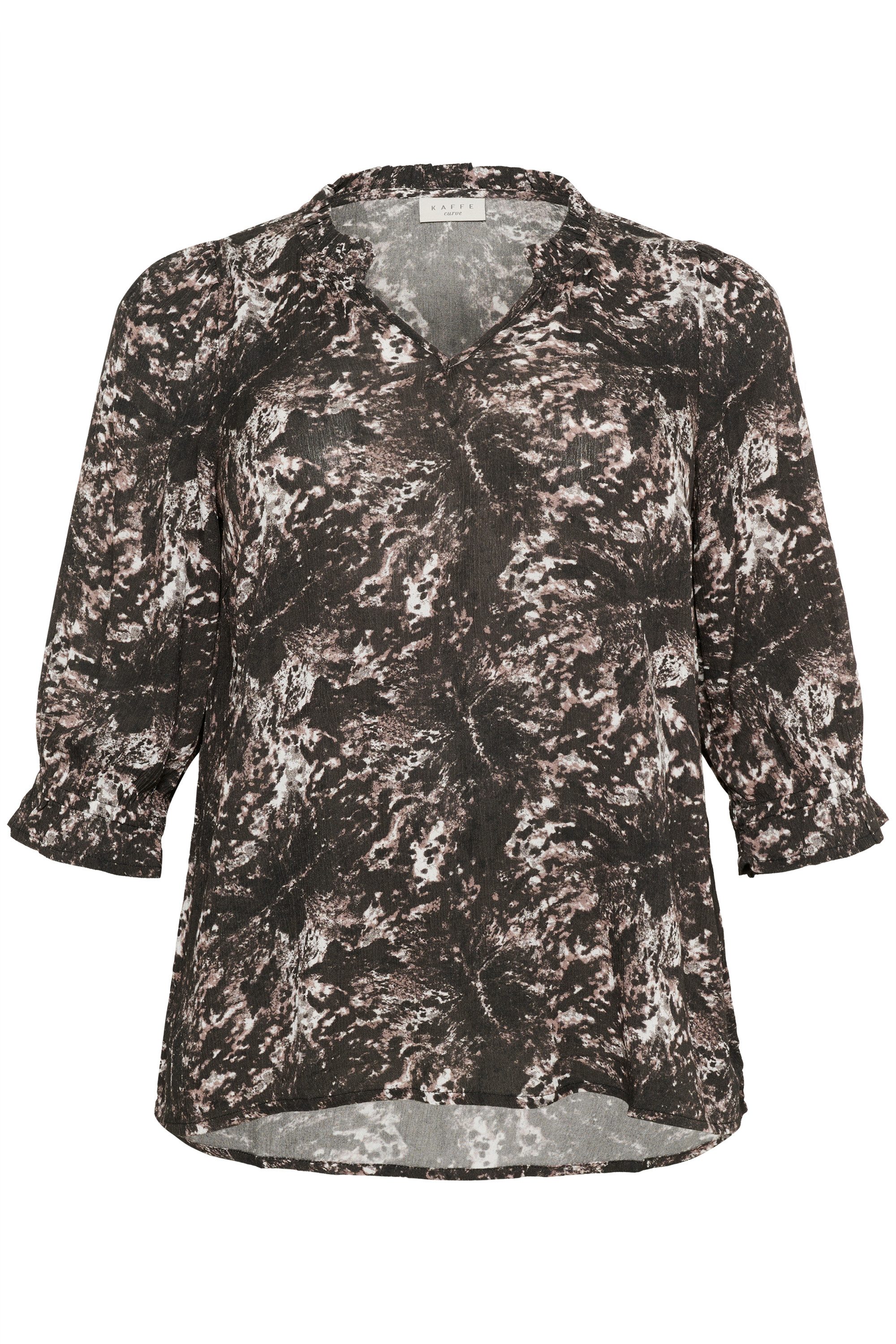 KAFFE Curve Langarmbluse Langarm-Bluse KClunda Große günstig online kaufen