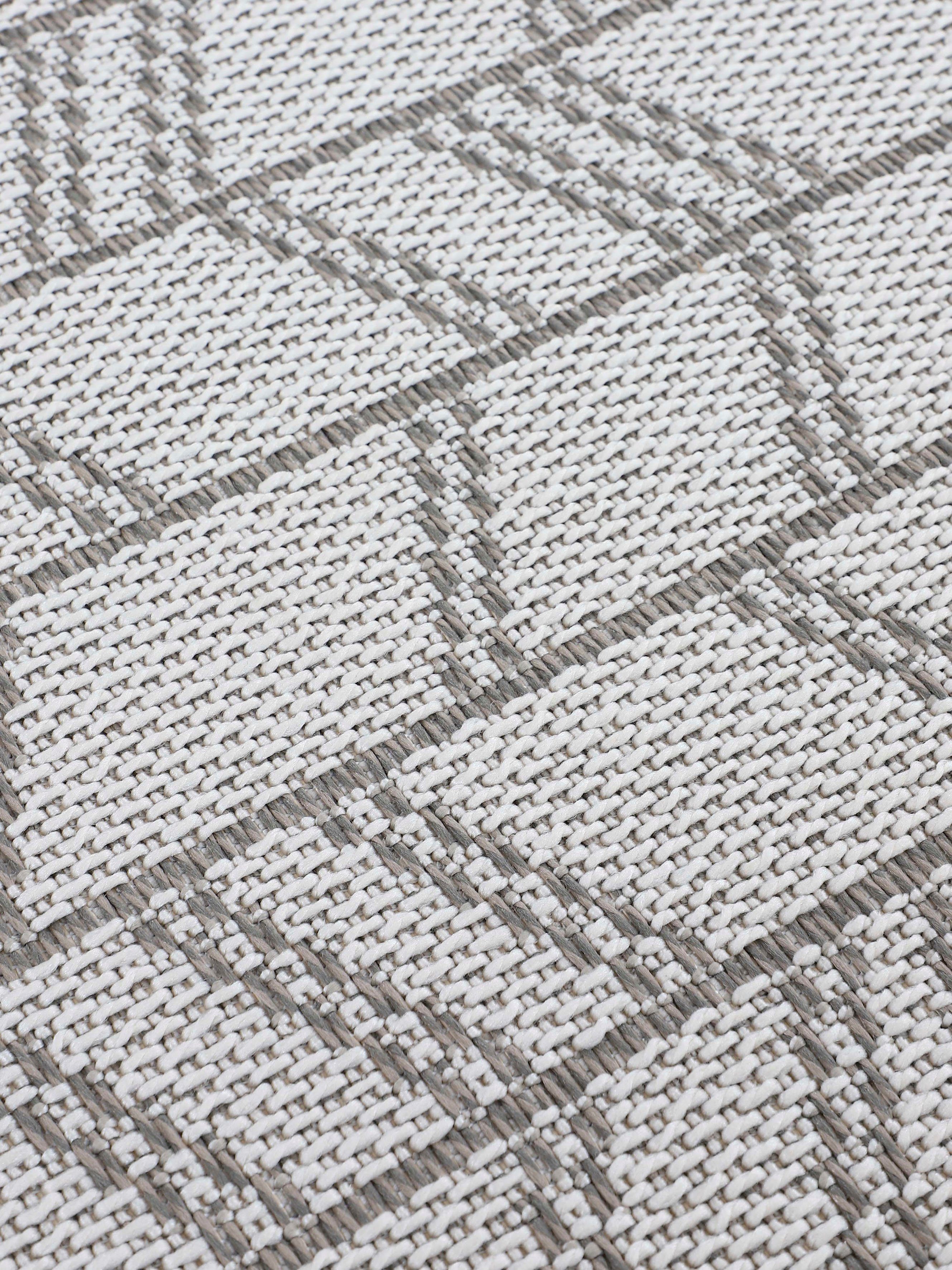 Teppich Sisal carpetfine, robustes 4 Höhe: UV-beständig, Flachgewebe, Außenbereich mm, Optik, rechteckig, 102, Boho